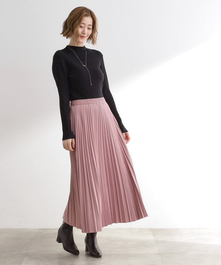 グローブ grove スエード調プリーツスカート （グレージュ(050)） グレージュ(050)