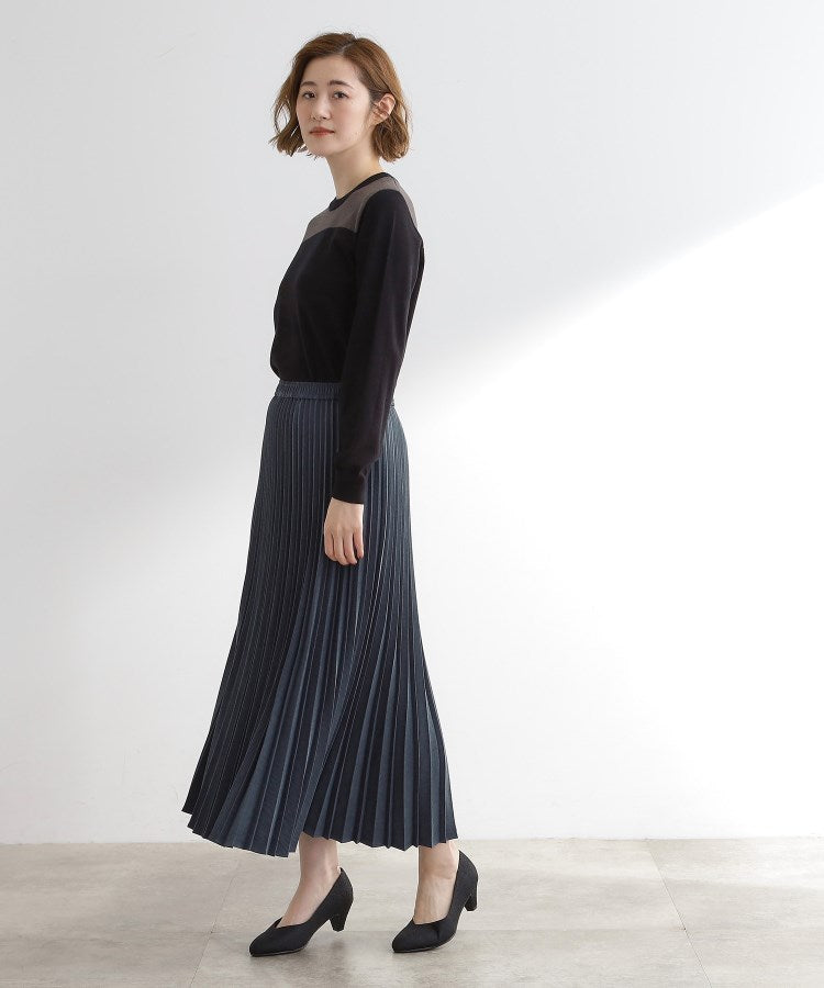 グローブ grove スエード調プリーツスカート （グレージュ(050)） グレージュ(050)