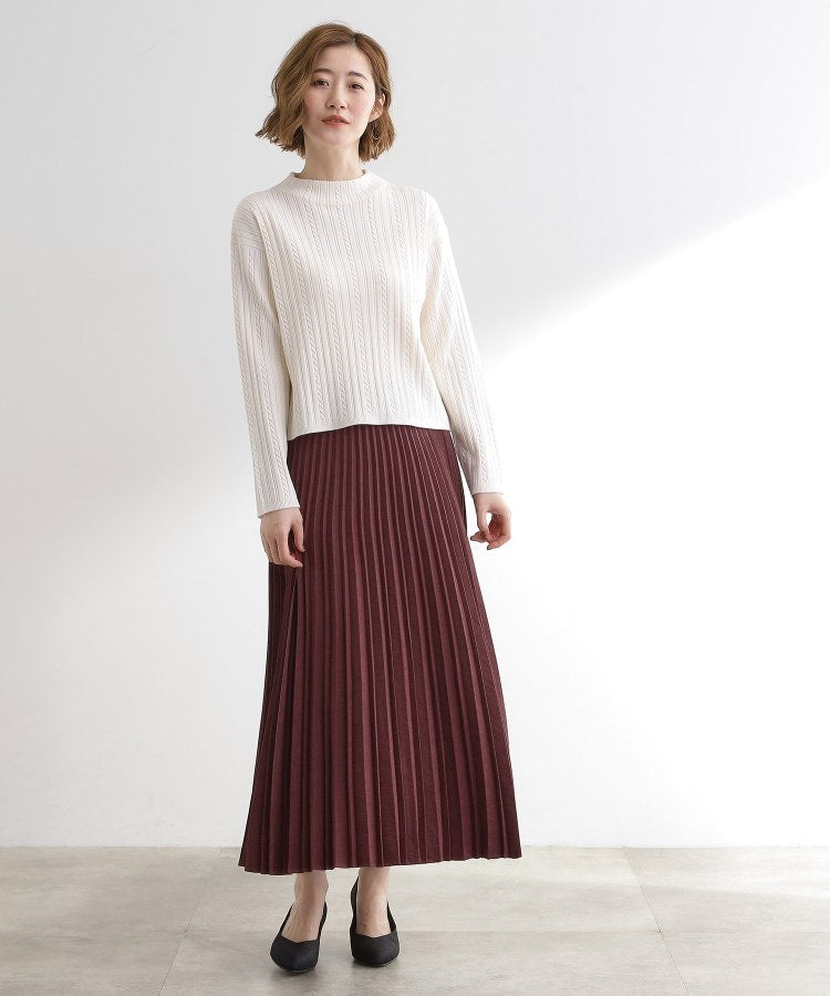グローブ grove スエード調プリーツスカート （グレージュ(050)） グレージュ(050)