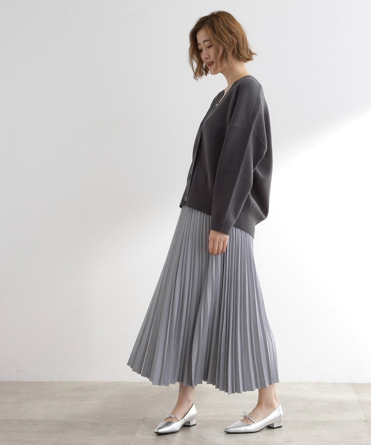 グローブ grove スエード調プリーツスカート （グレージュ(050)） グレージュ(050)