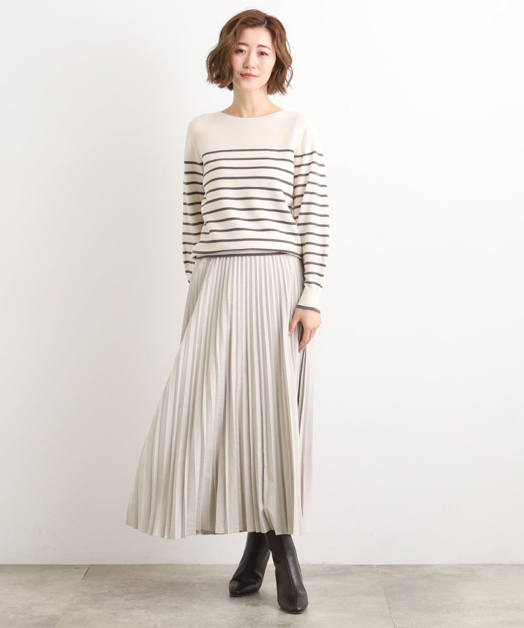 グローブ grove スエード調プリーツスカート （グレージュ(050)） グレージュ(050)