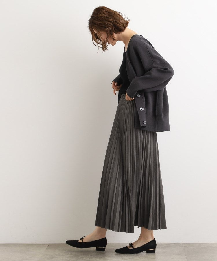 グローブ grove スエード調プリーツスカート （グレージュ(050)） グレージュ(050)