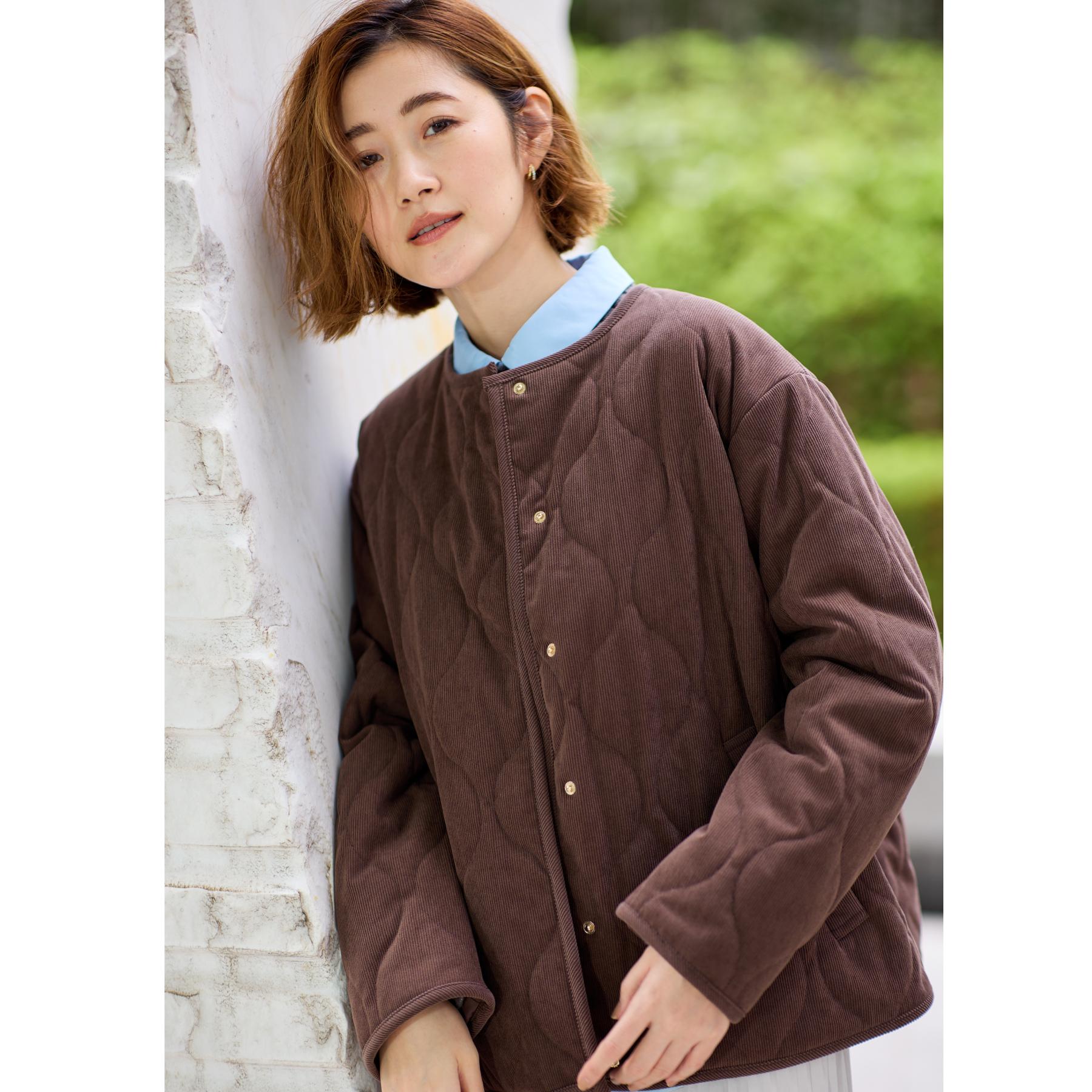 グローブ grove コーデュロイ リバーシブル中綿ジャケット （ブラウン(043)） ブラウン(043)