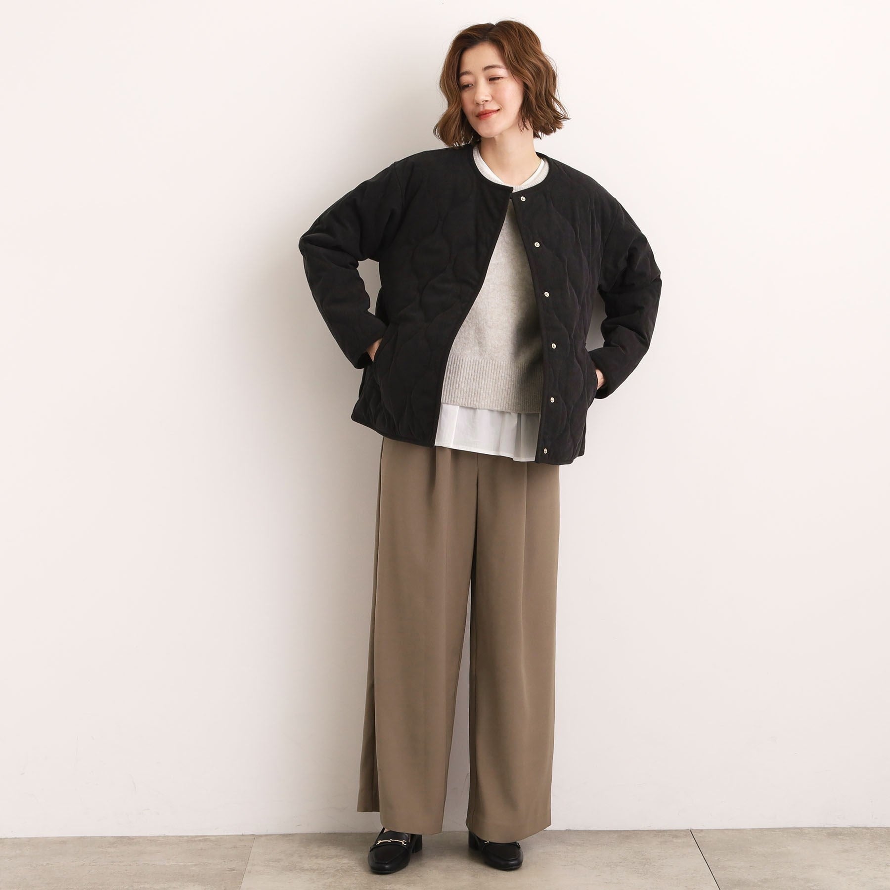 グローブ grove コーデュロイ リバーシブル中綿ジャケット （ブラウン(043)） ブラウン(043)