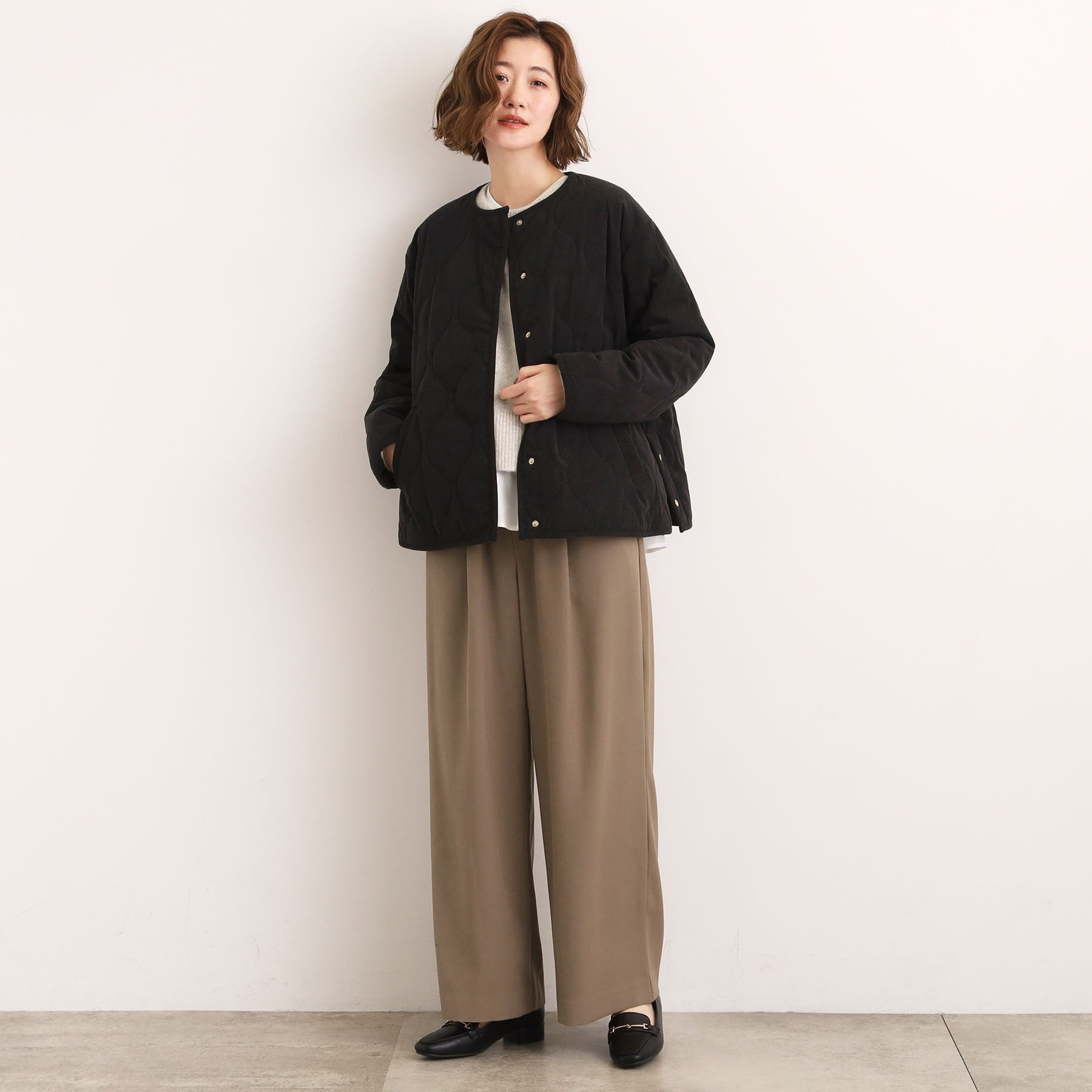 グローブ grove コーデュロイ リバーシブル中綿ジャケット （ブラウン(043)） ブラウン(043)