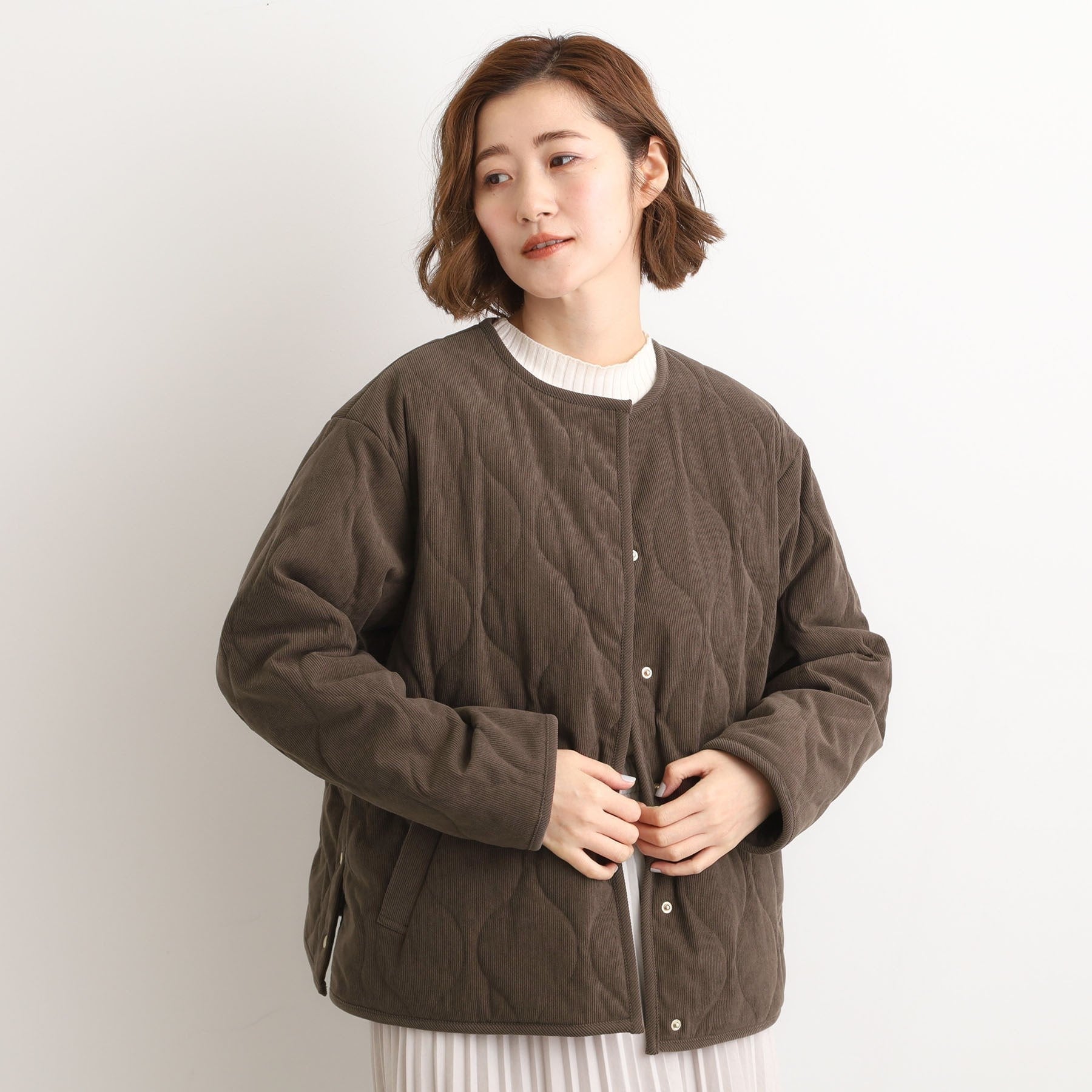 グローブ grove コーデュロイ リバーシブル中綿ジャケット （ブラウン(043)） ブラウン(043)