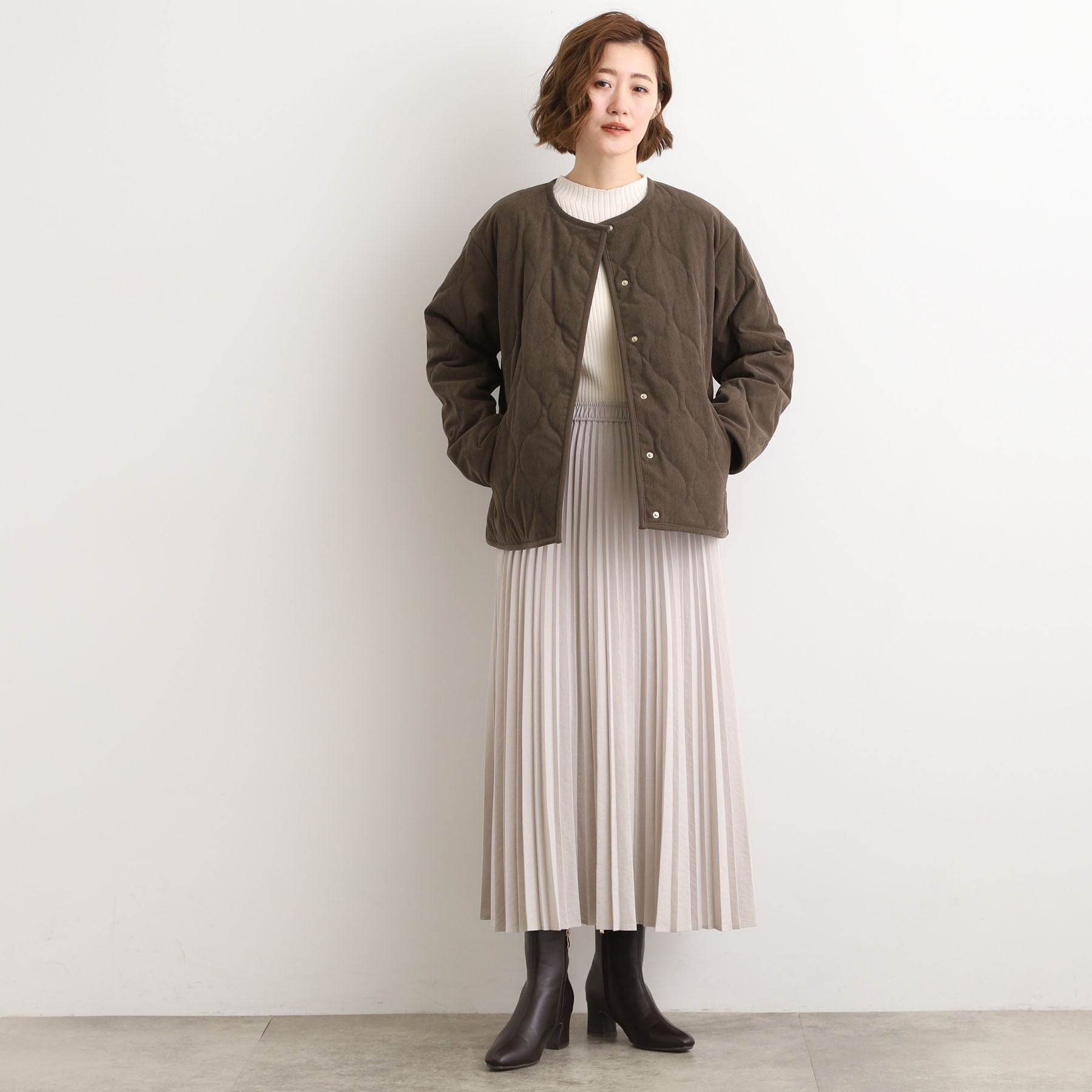 グローブ grove コーデュロイ リバーシブル中綿ジャケット （ブラウン(043)） ブラウン(043)