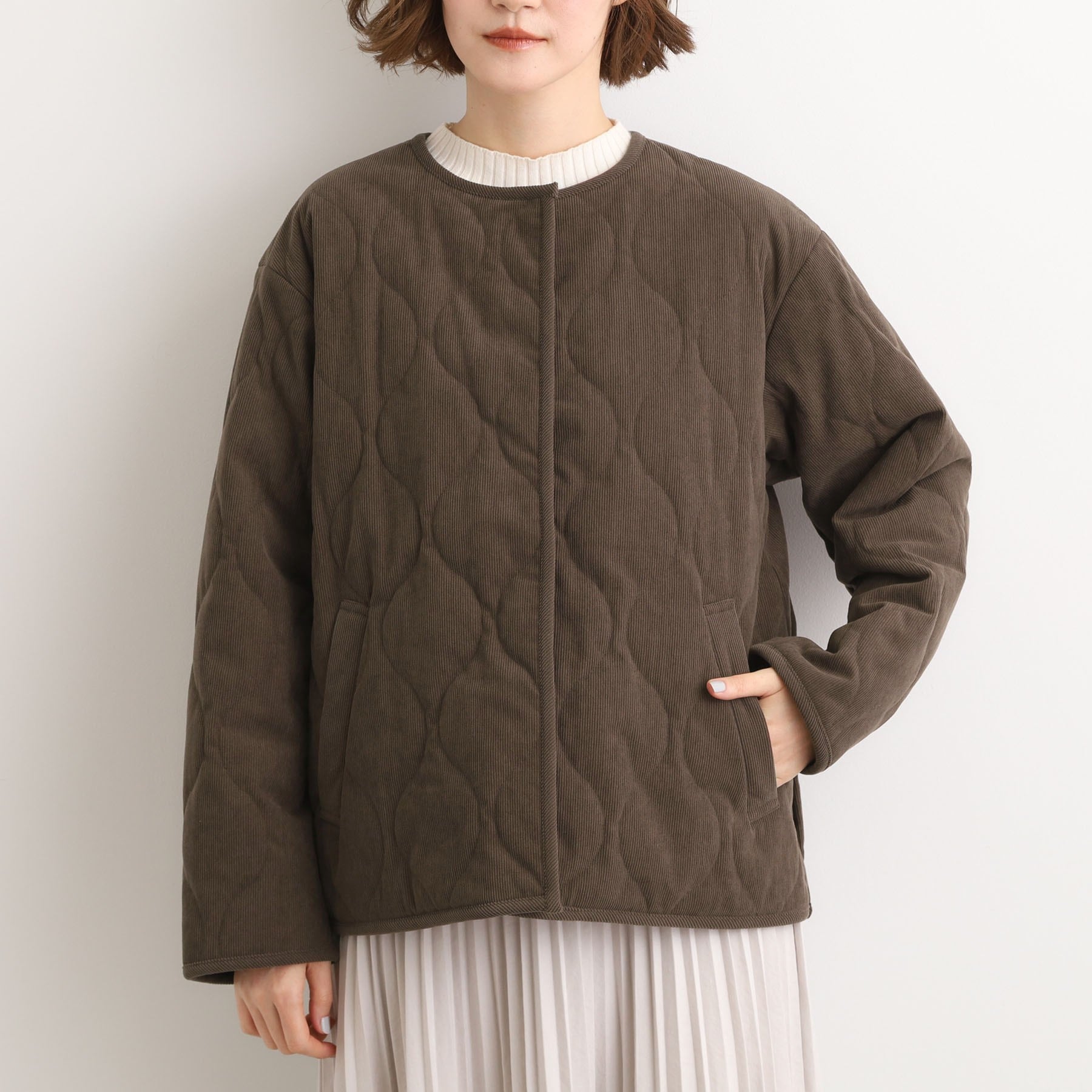 グローブ grove コーデュロイ リバーシブル中綿ジャケット （ブラウン(043)） ブラウン(043)