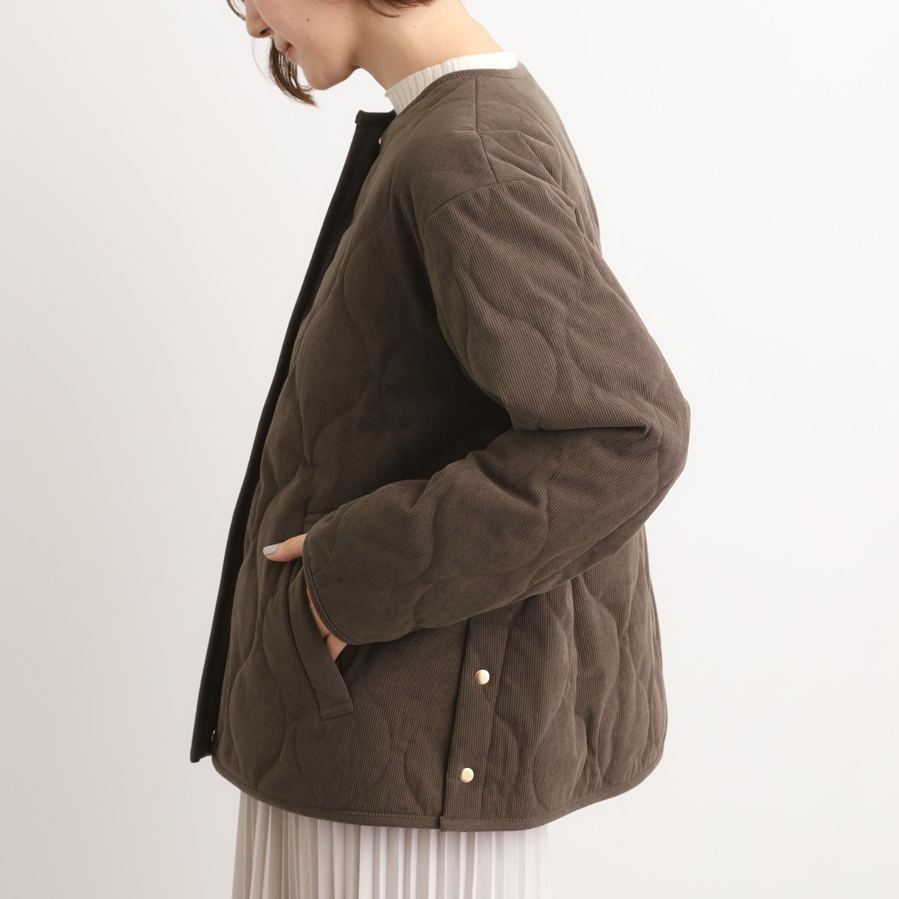 グローブ grove コーデュロイ リバーシブル中綿ジャケット （ブラウン(043)） ブラウン(043)