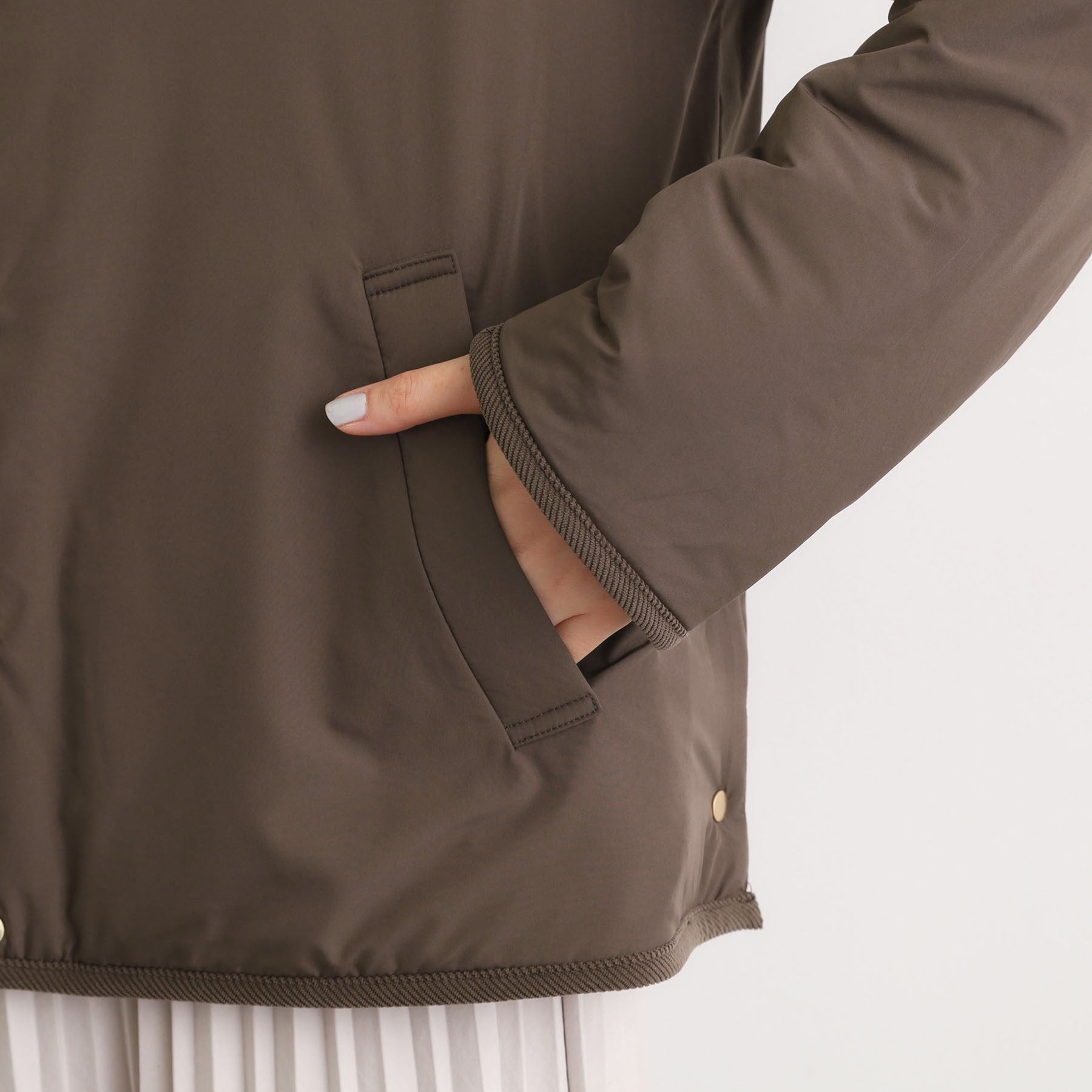 グローブ grove コーデュロイ リバーシブル中綿ジャケット （ブラウン(043)） ブラウン(043)