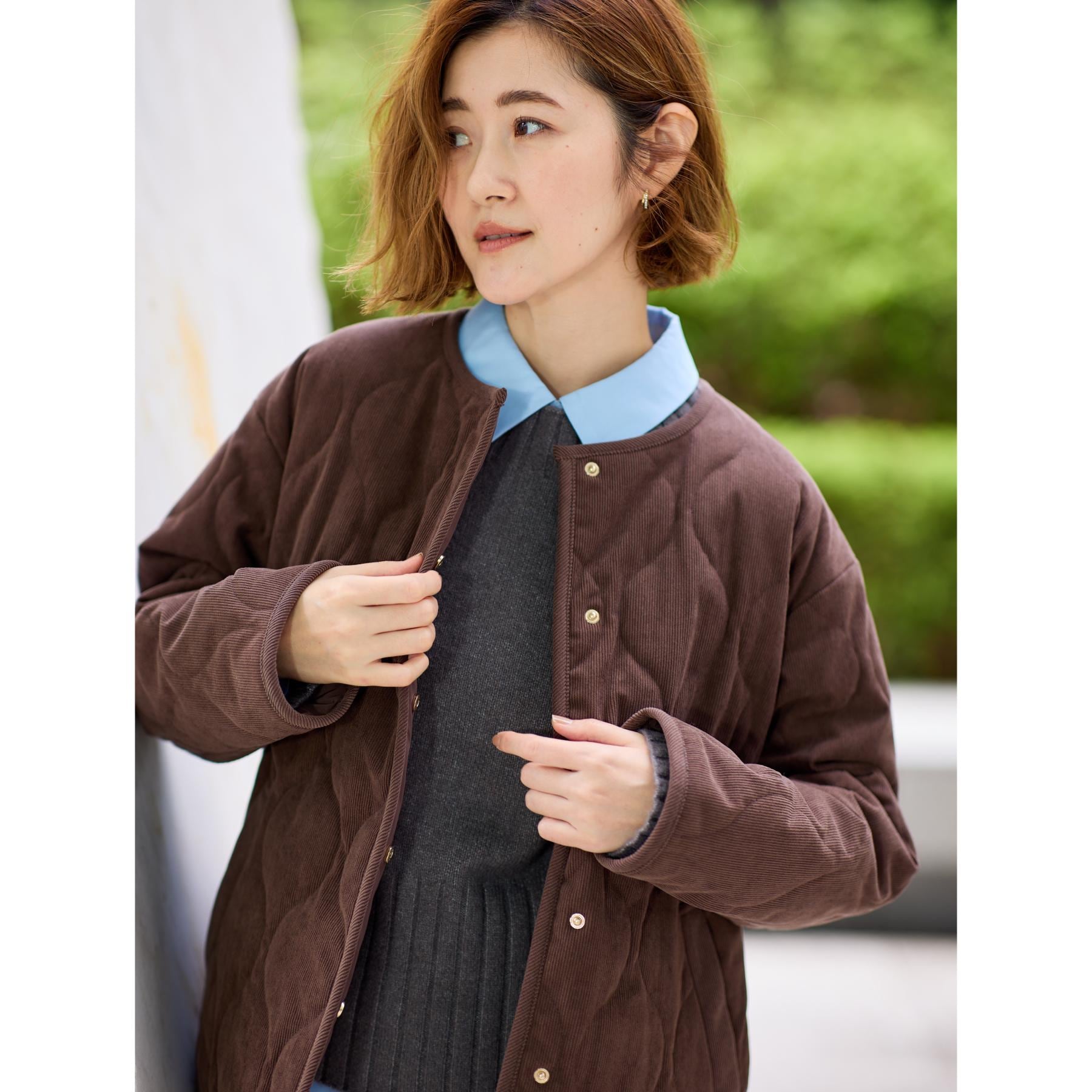 グローブ grove コーデュロイ リバーシブル中綿ジャケット （ブラウン(043)） ブラウン(043)