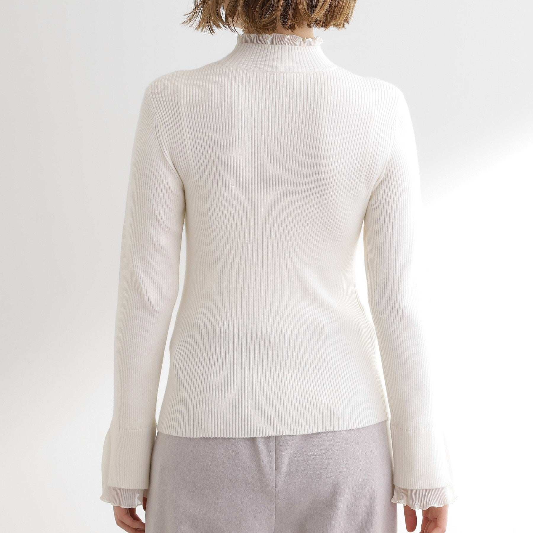 グローブ grove プリーツレイヤードニットプルオーバー （オフホワイト(003)） オフホワイト(003)