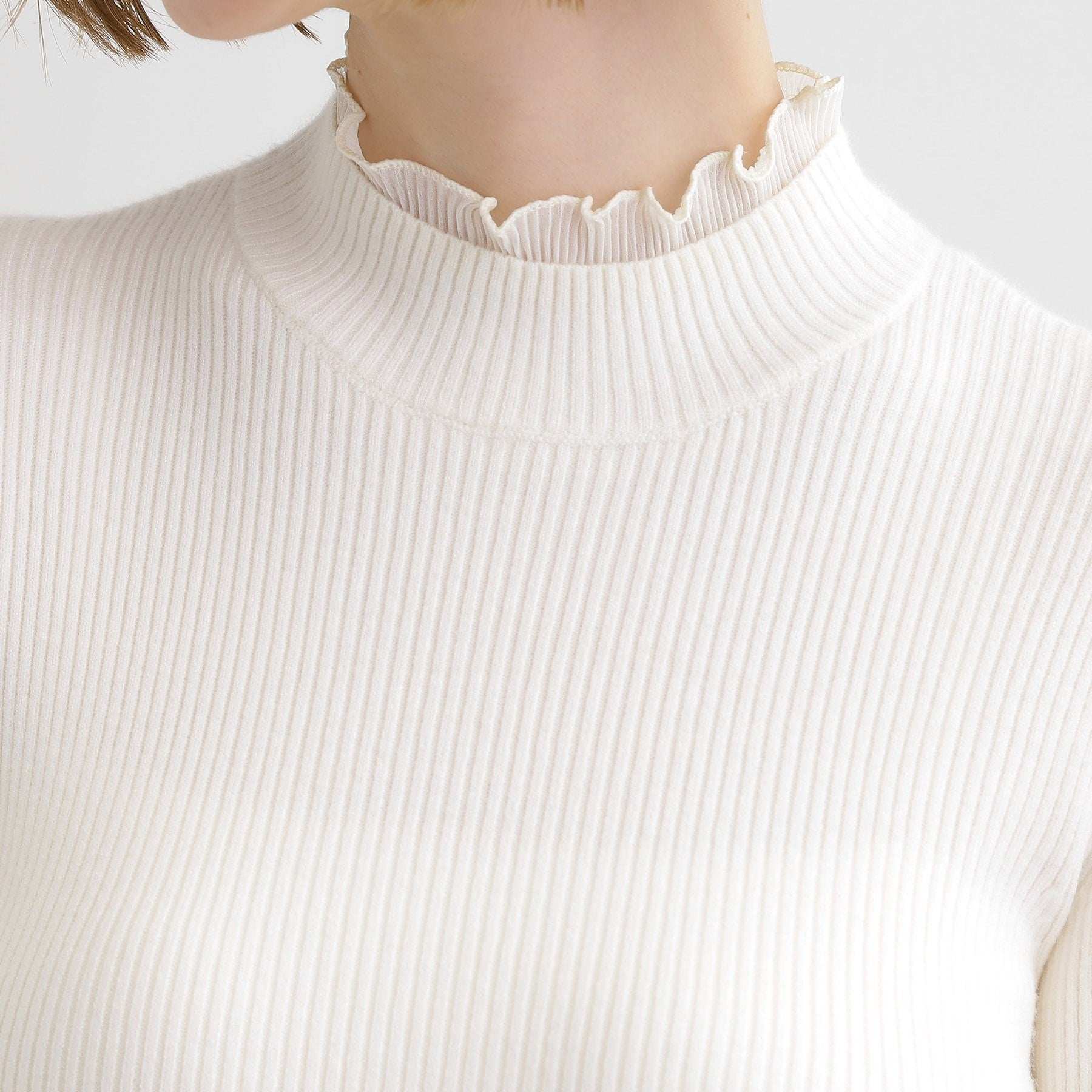 グローブ grove プリーツレイヤードニットプルオーバー （オフホワイト(003)） オフホワイト(003)