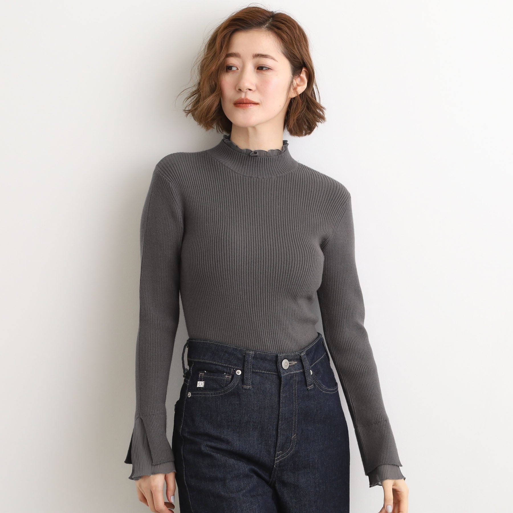 グローブ grove プリーツレイヤードニットプルオーバー （オフホワイト(003)） オフホワイト(003)