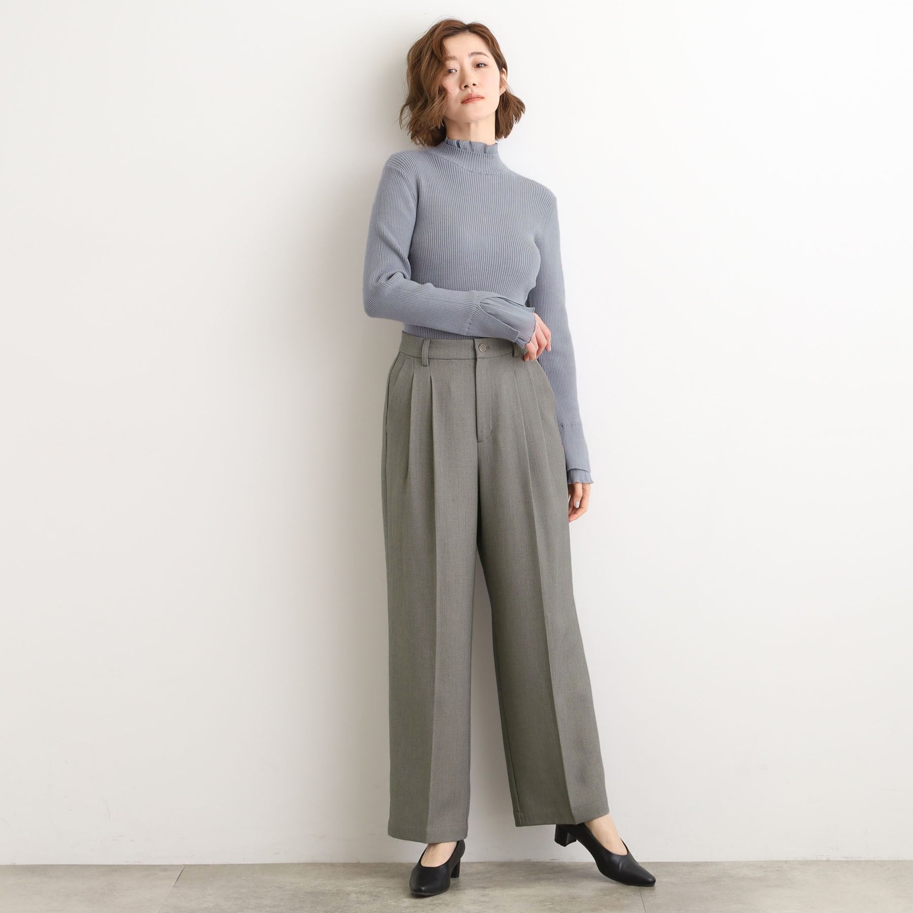 グローブ grove プリーツレイヤードニットプルオーバー （オフホワイト(003)） オフホワイト(003)