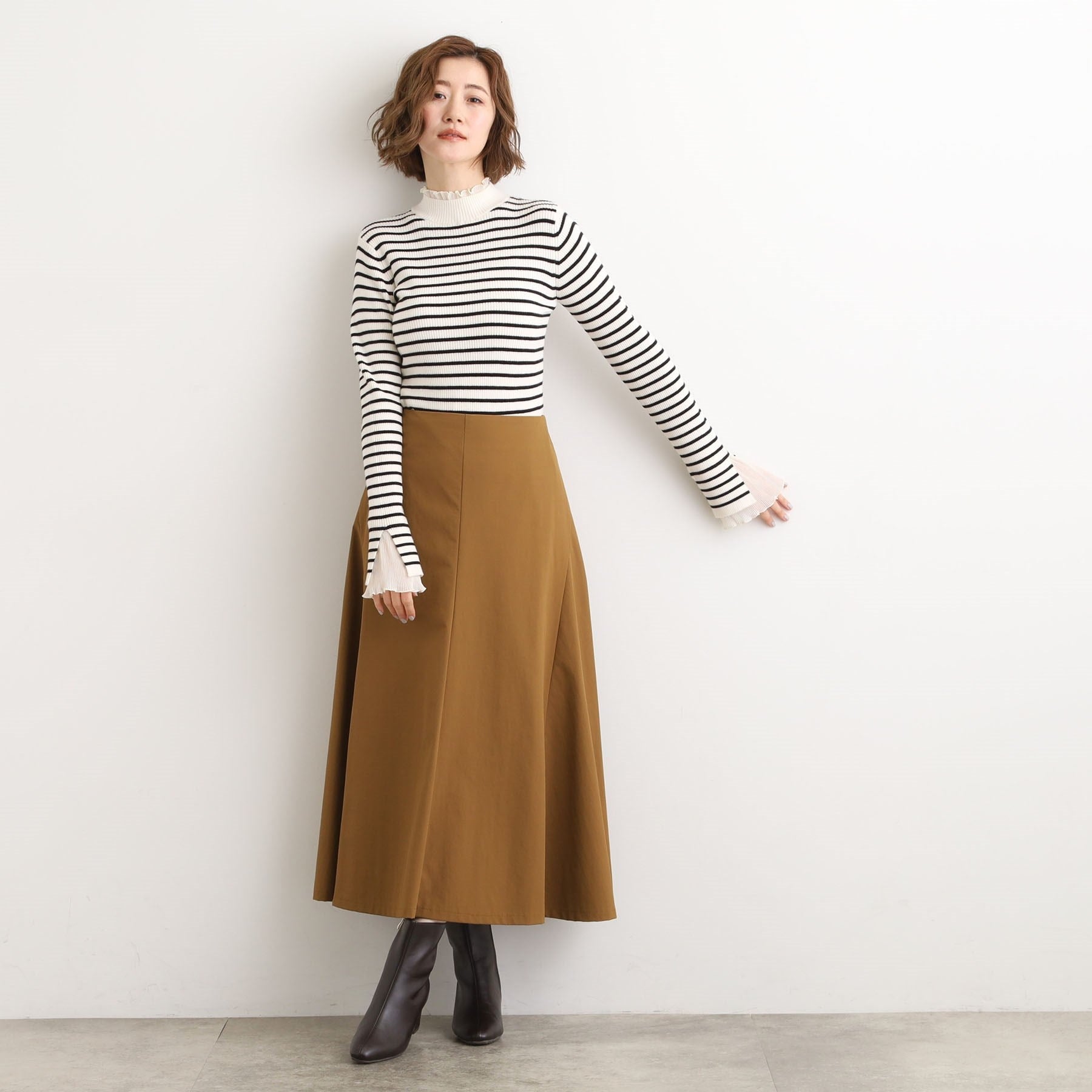 グローブ grove プリーツレイヤードニットプルオーバー （オフホワイト(003)） オフホワイト(003)