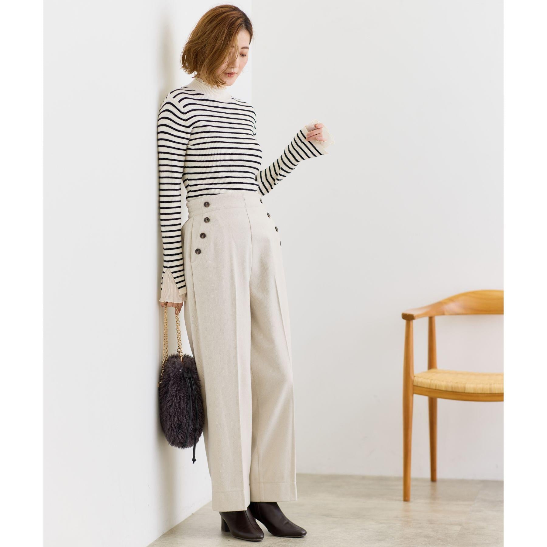 グローブ grove プリーツレイヤードニットプルオーバー （オフホワイト(003)） オフホワイト(003)