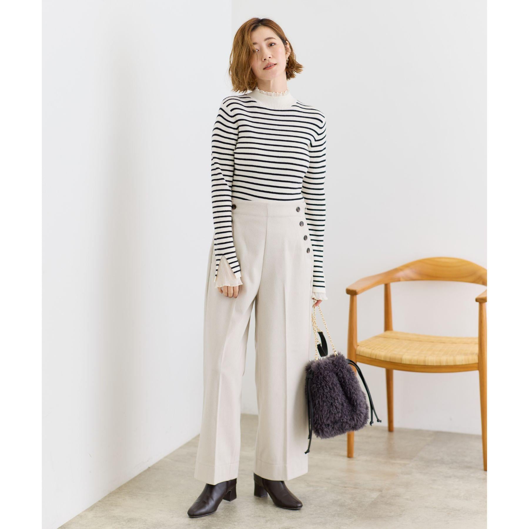 グローブ grove プリーツレイヤードニットプルオーバー （オフホワイト(003)） オフホワイト(003)