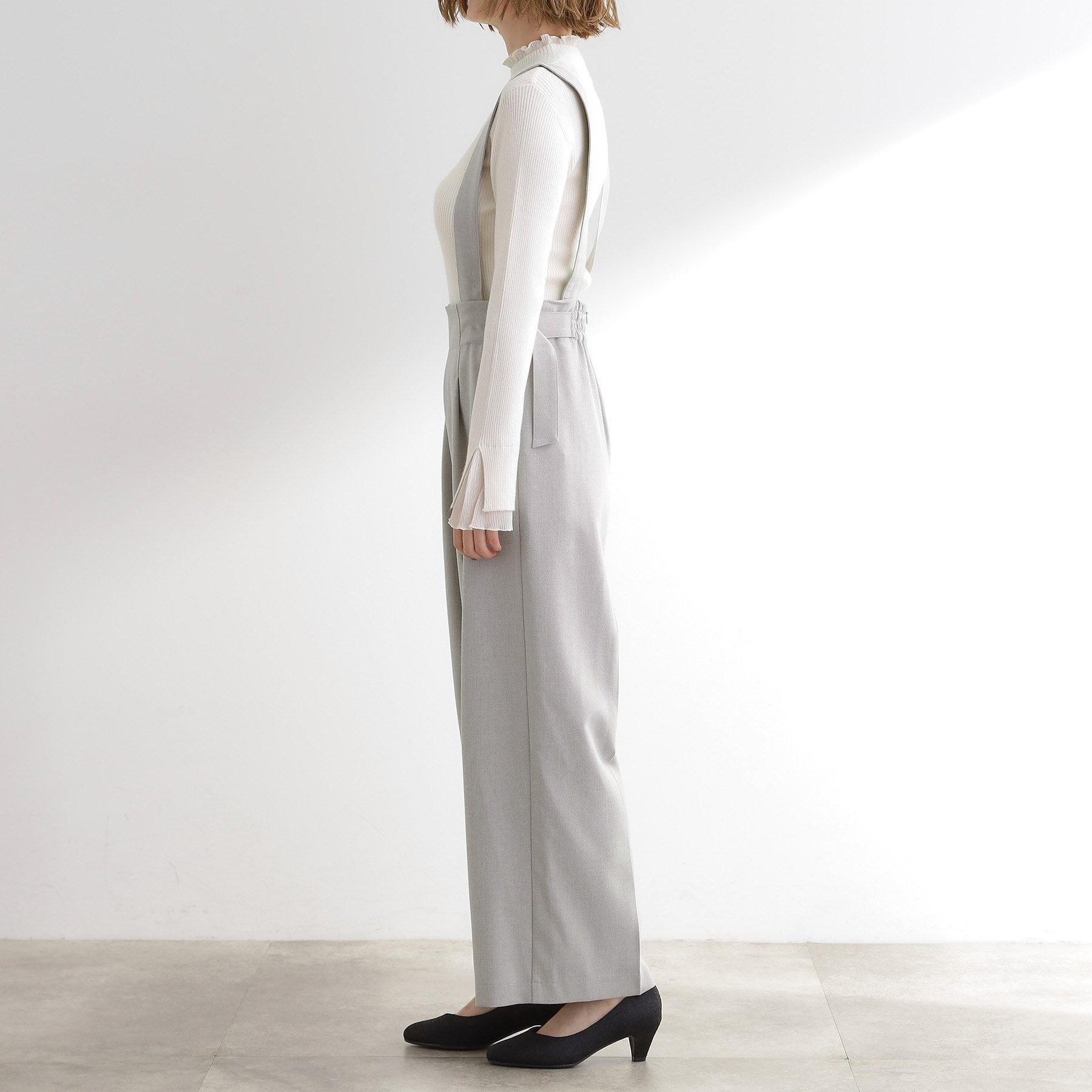 グローブ grove サス付きセンタープレスワイドパンツ （ブラウン(043)） ブラウン(043)