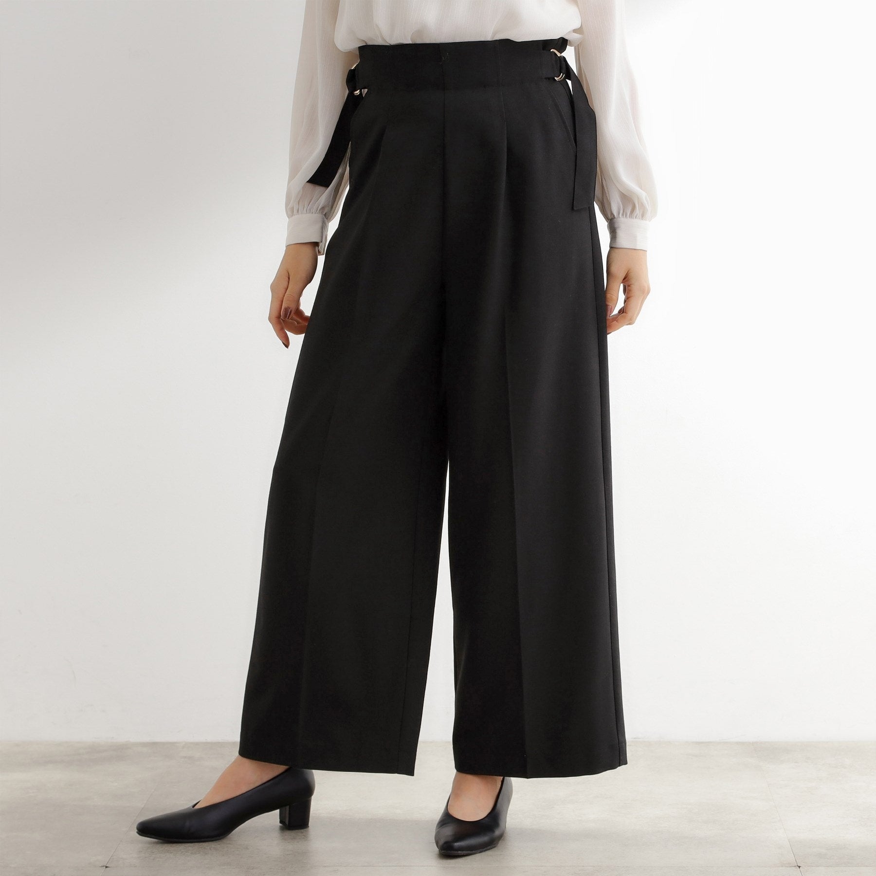 グローブ grove サス付きセンタープレスワイドパンツ （ブラウン(043)） ブラウン(043)