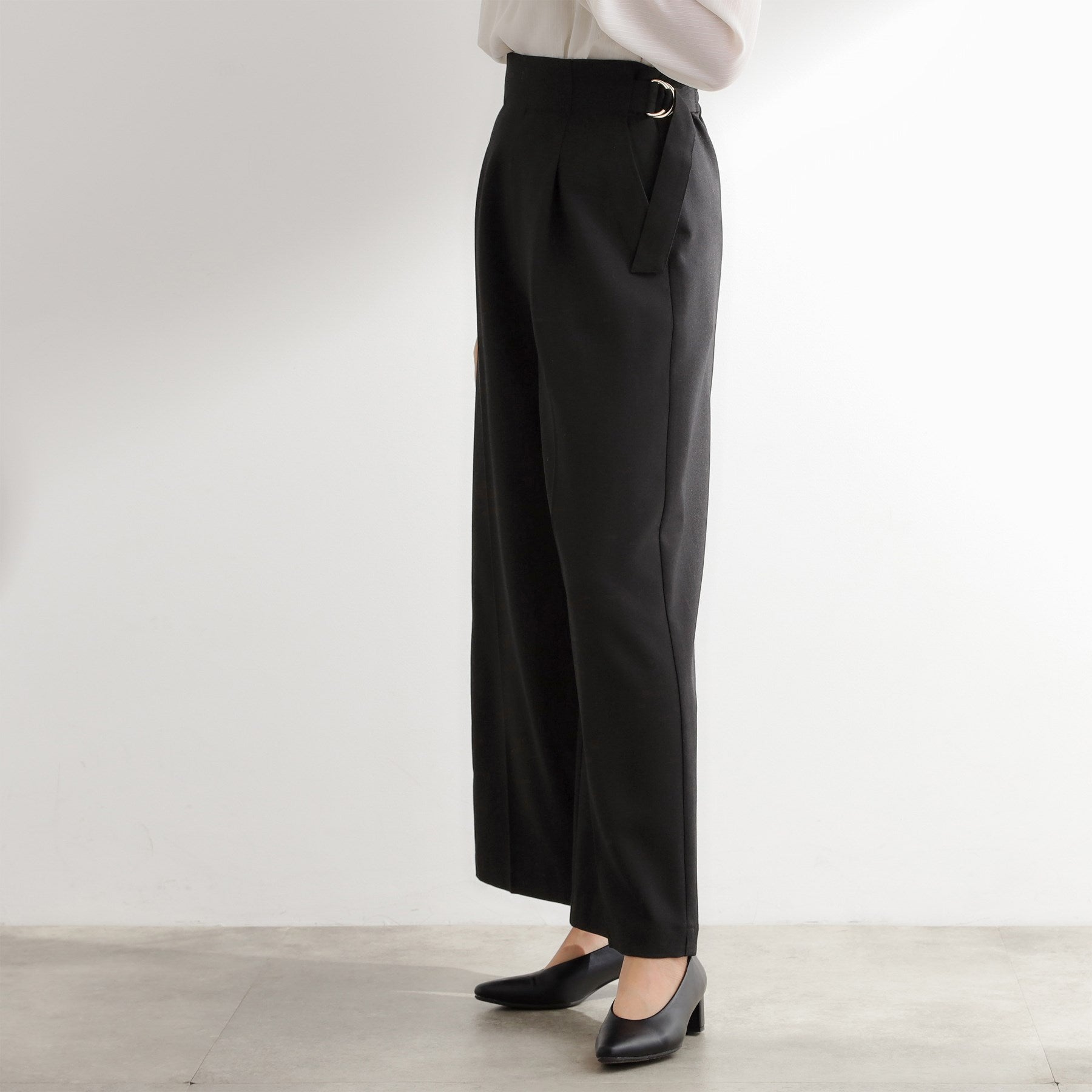 グローブ grove サス付きセンタープレスワイドパンツ （ブラウン(043)） ブラウン(043)