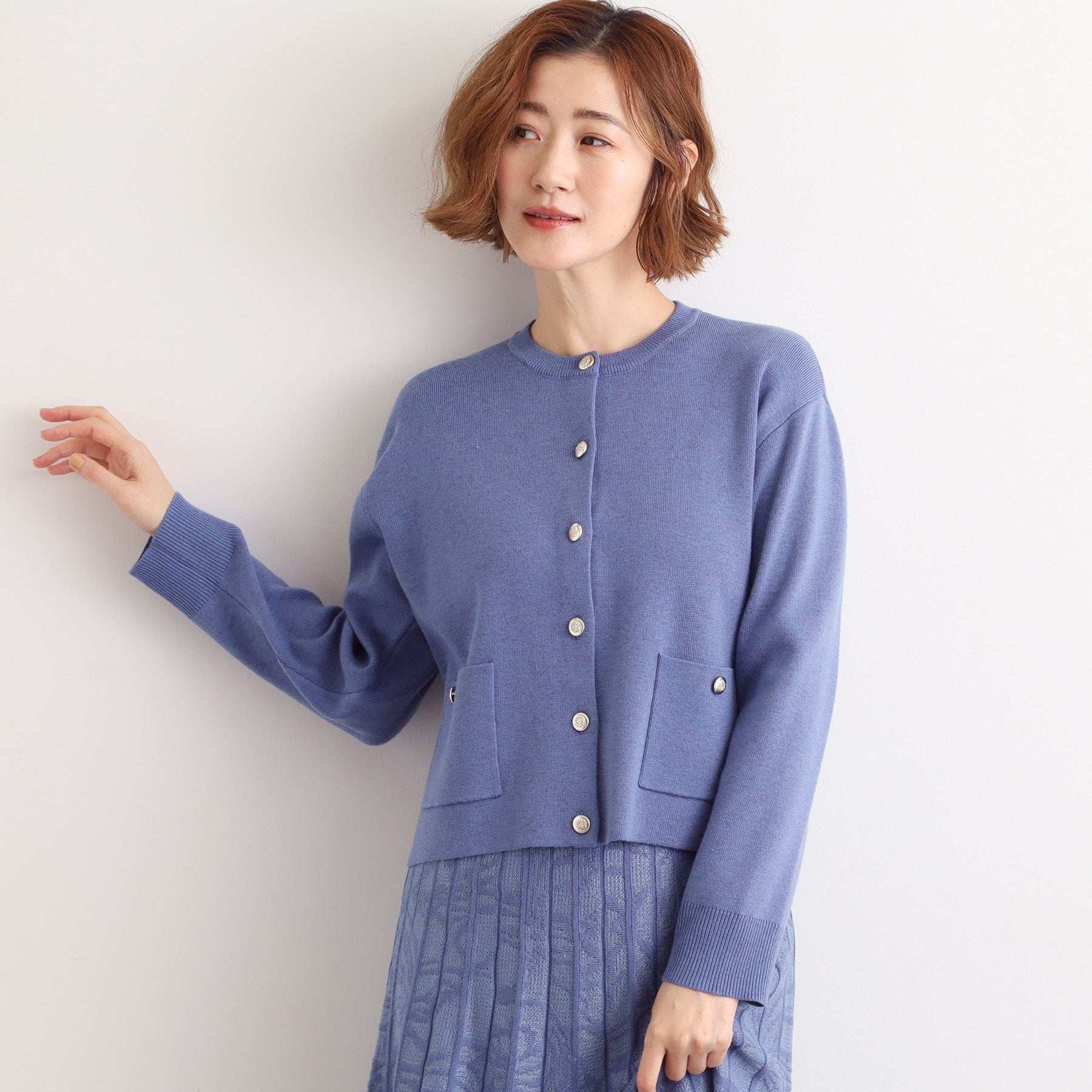 グローブ grove 【SET UP対応】ジャケットライク総針カーディガン （オフホワイト(003)） オフホワイト(003)