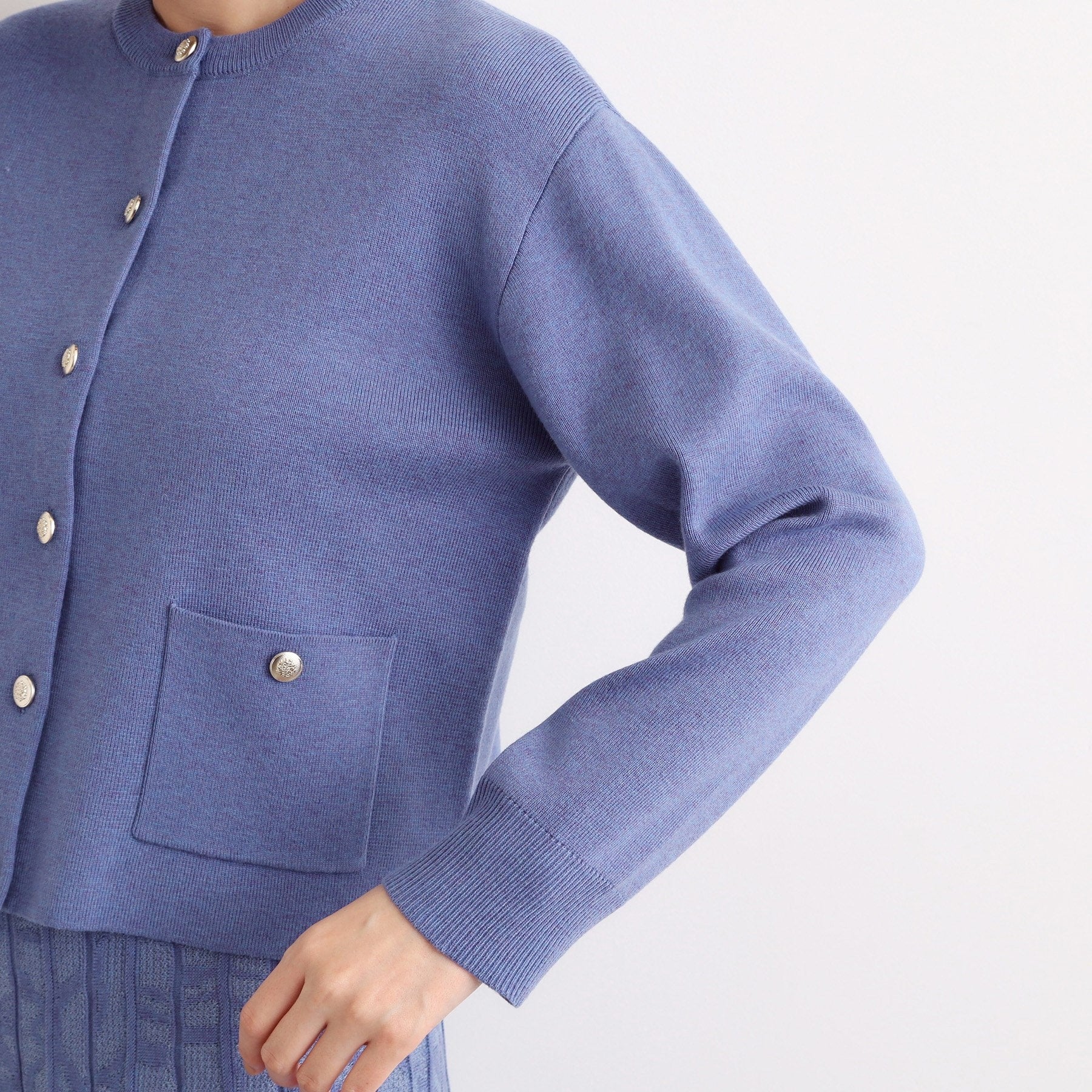 グローブ grove 【SET UP対応】ジャケットライク総針カーディガン （オフホワイト(003)） オフホワイト(003)