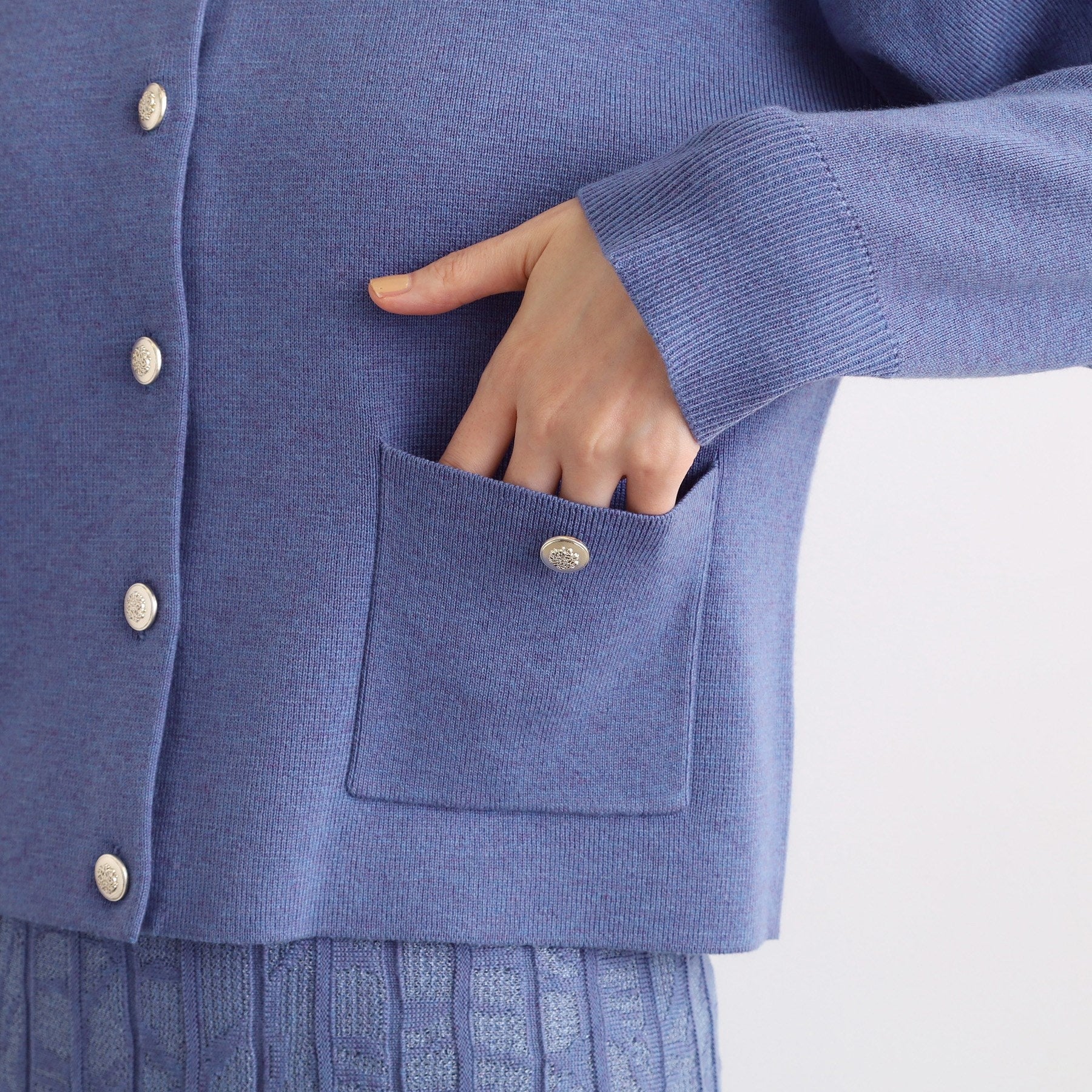 グローブ grove 【SET UP対応】ジャケットライク総針カーディガン （オフホワイト(003)） オフホワイト(003)