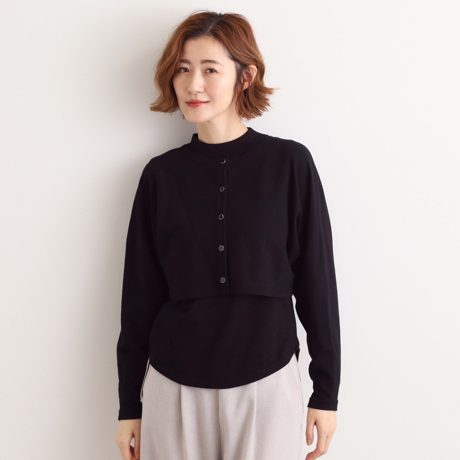 グローブ grove 【2WAY】クロップドカーディガンアンサンブル （ブラック(019)） ブラック(019)