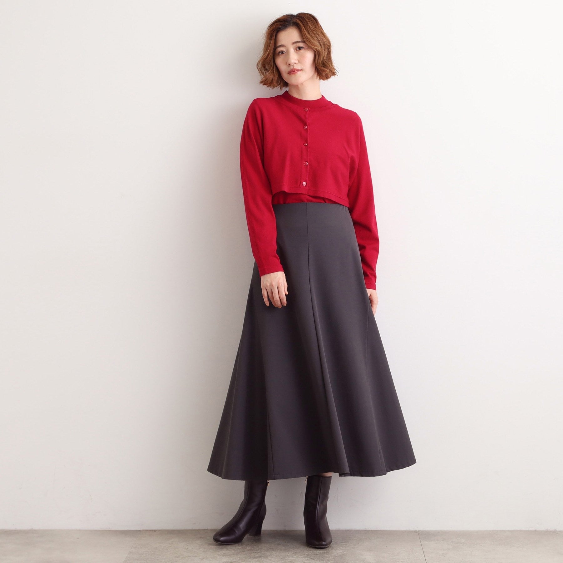 グローブ grove 【2WAY】クロップドカーディガンアンサンブル （ブラック(019)） ブラック(019)