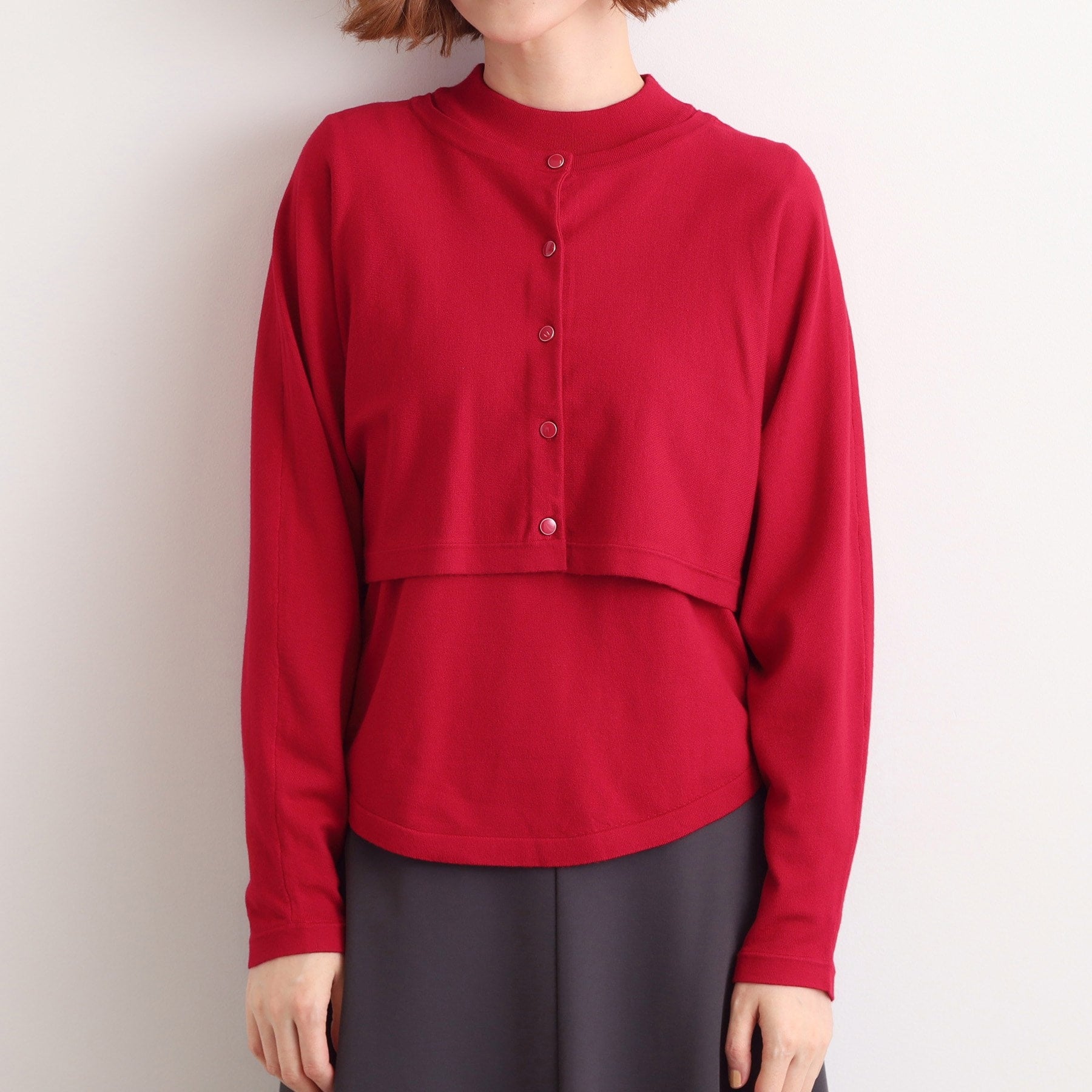 グローブ grove 【2WAY】クロップドカーディガンアンサンブル （ブラック(019)） ブラック(019)