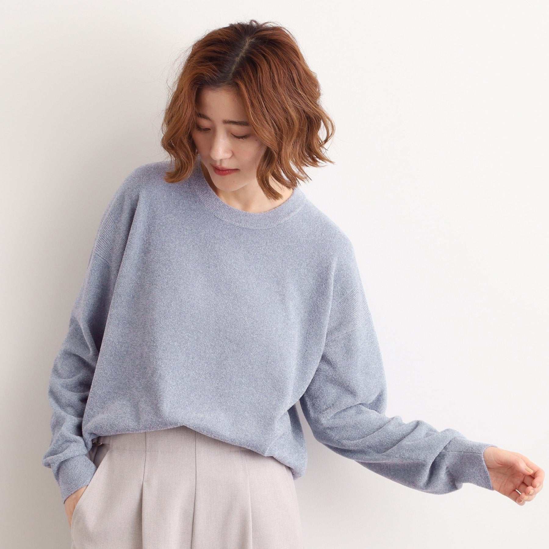 グローブ grove ラメモールヤーンプルオーバーニット （ピンク(071)） ピンク(071)