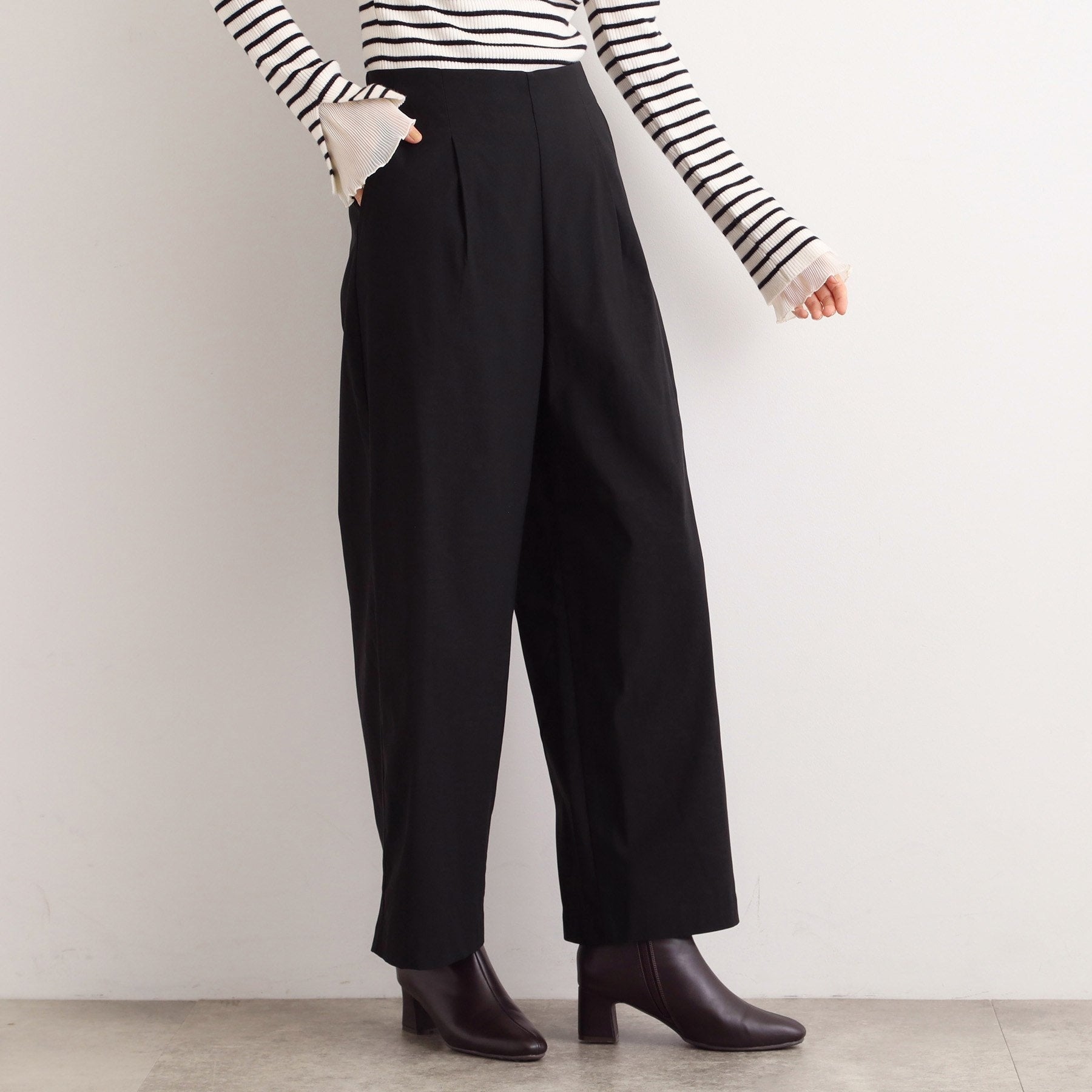 グローブ grove 【多機能】裏起毛ハイパーストレッチワイドパンツ （グレンチェック(204)） グレンチェック(204)