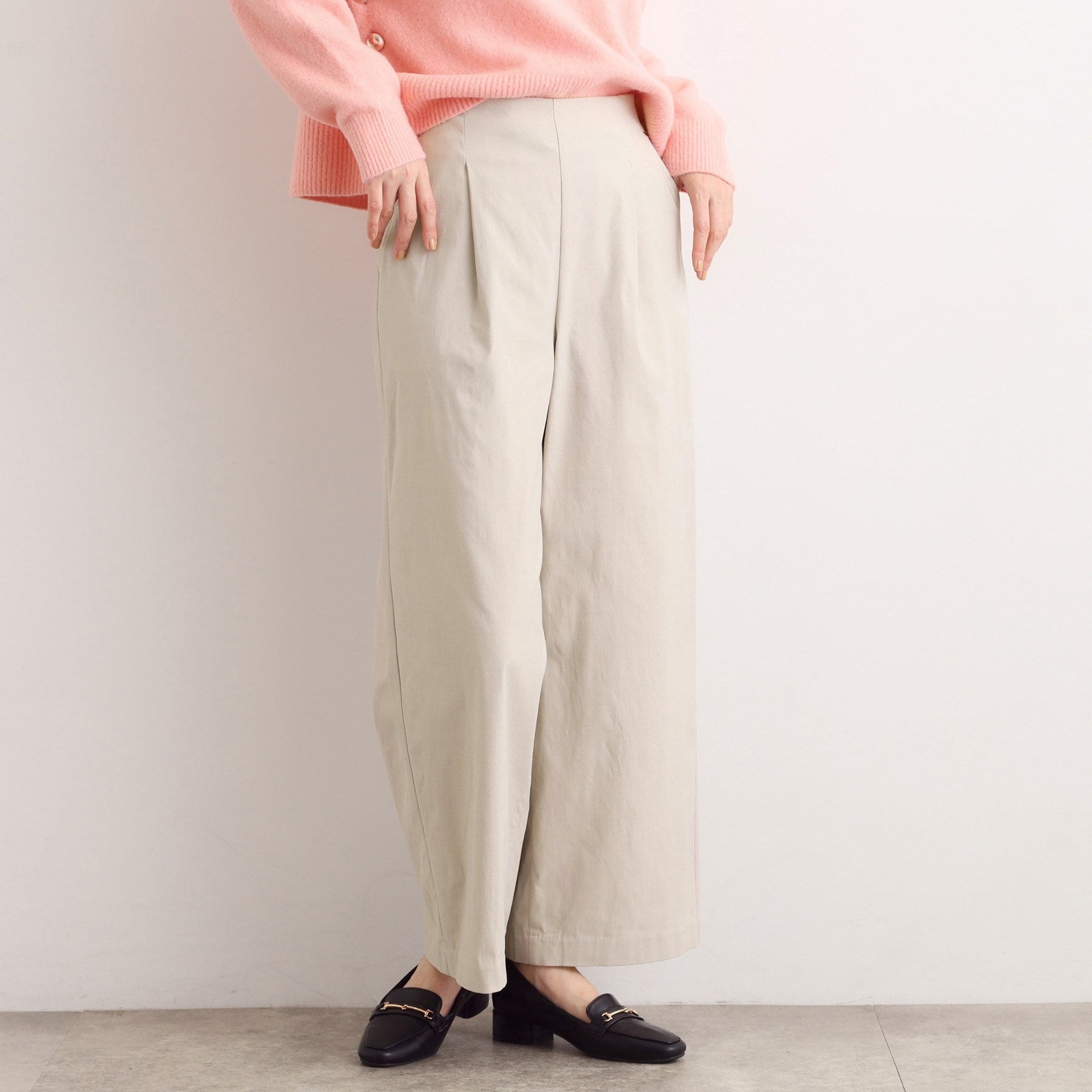 グローブ grove 【多機能】裏起毛ハイパーストレッチワイドパンツ （グレンチェック(204)） グレンチェック(204)