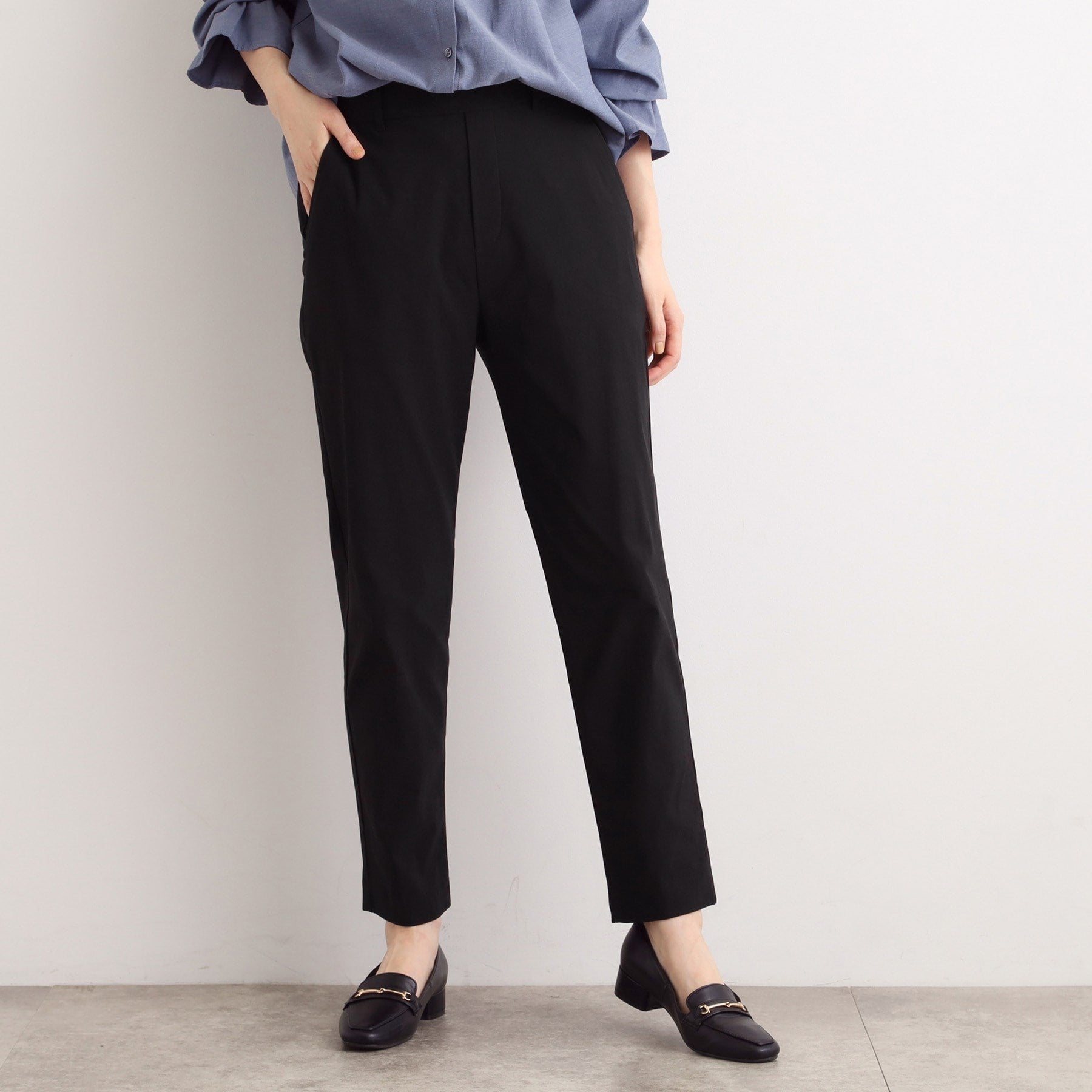 グローブ grove 【多機能】裏起毛ハイパーストレッチテーパードパンツ （ブラック(019)） ブラック(019)