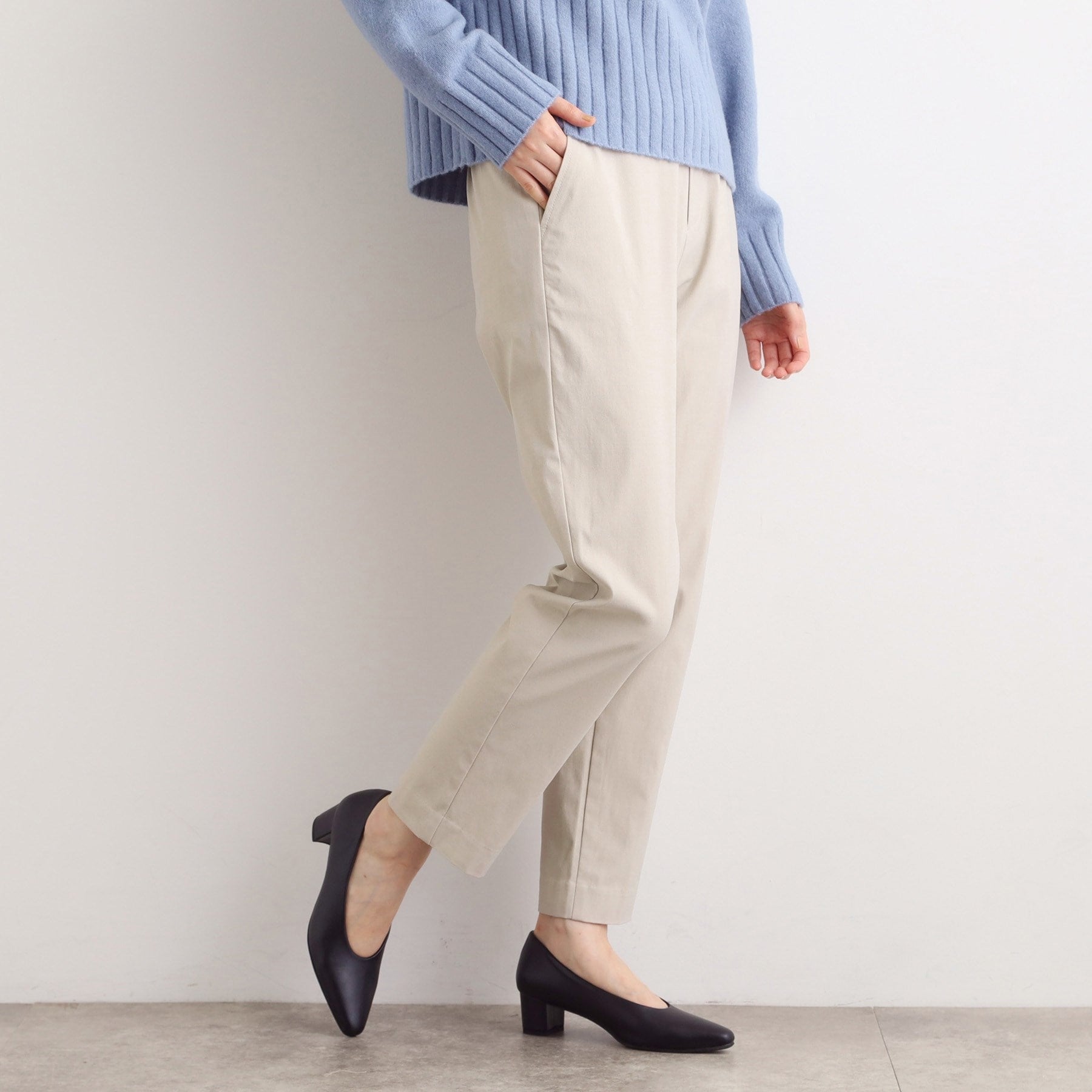 グローブ grove 【多機能】裏起毛ハイパーストレッチテーパードパンツ （ブラック(019)） ブラック(019)