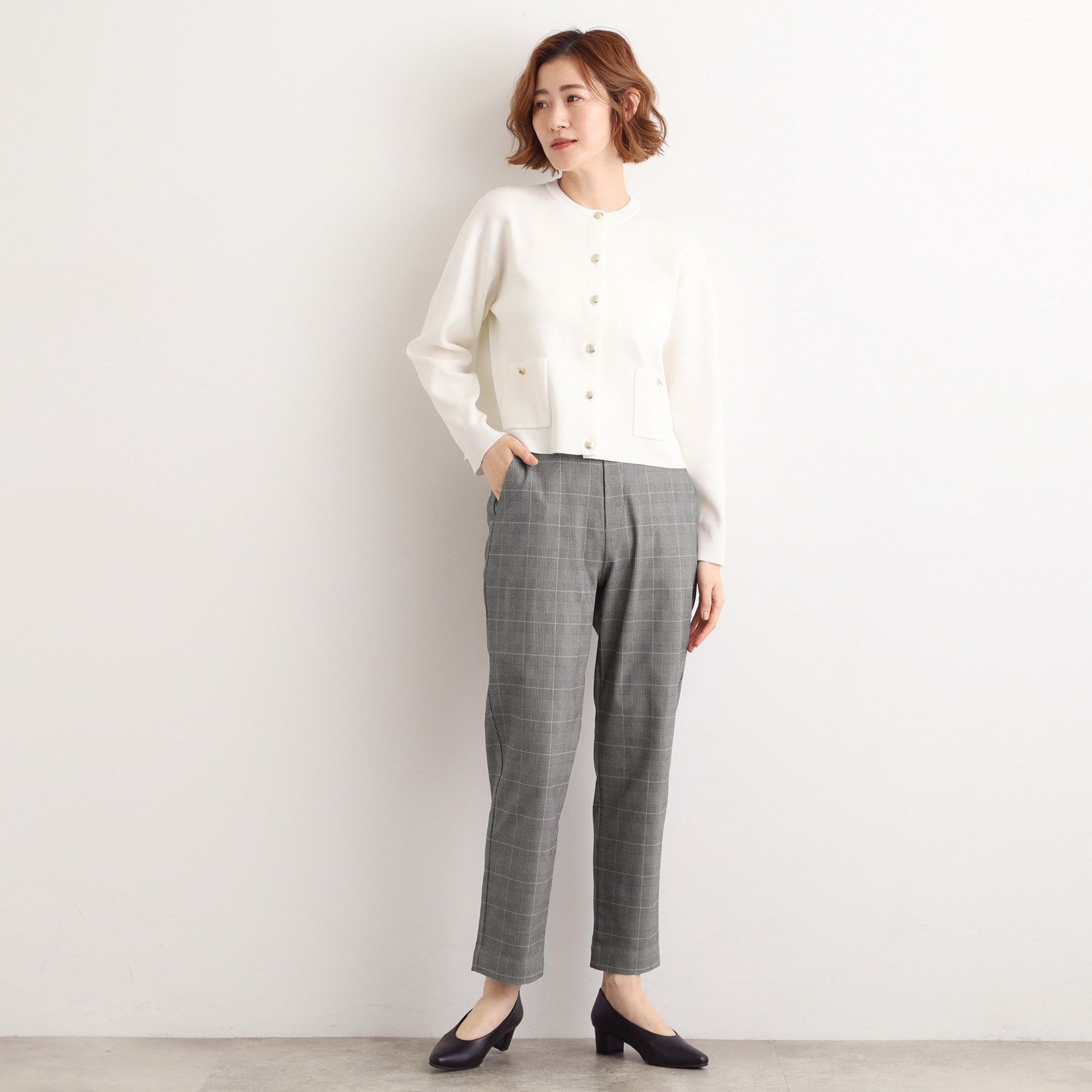 グローブ grove 【多機能】裏起毛ハイパーストレッチテーパードパンツ （ブラック(019)） ブラック(019)