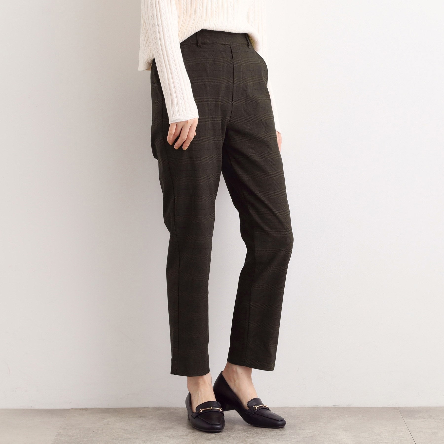 グローブ grove 【多機能】裏起毛ハイパーストレッチテーパードパンツ （ブラック(019)） ブラック(019)