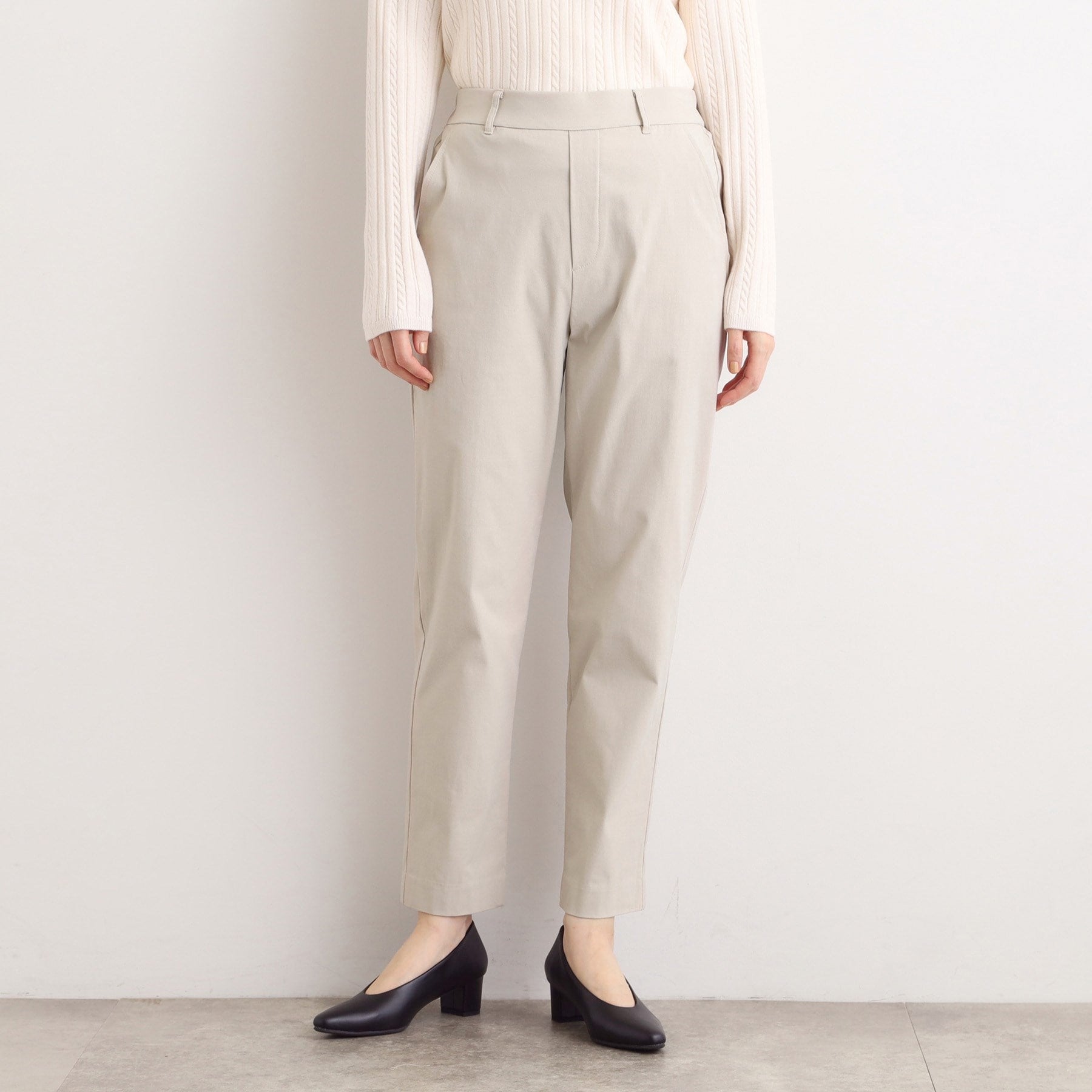 グローブ grove 【多機能】裏起毛ハイパーストレッチテーパードパンツ （ブラック(019)） ブラック(019)