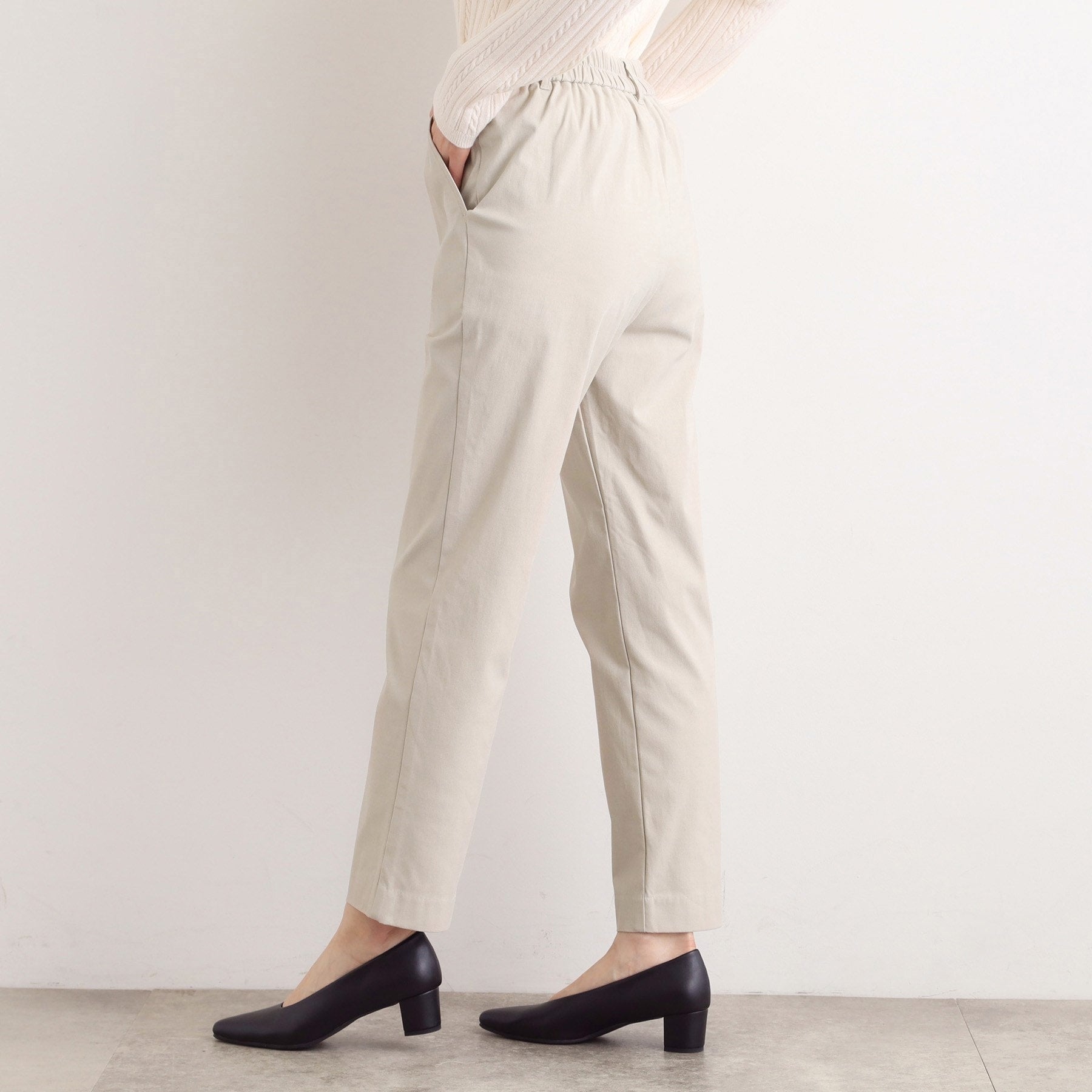 グローブ grove 【多機能】裏起毛ハイパーストレッチテーパードパンツ （ブラック(019)） ブラック(019)