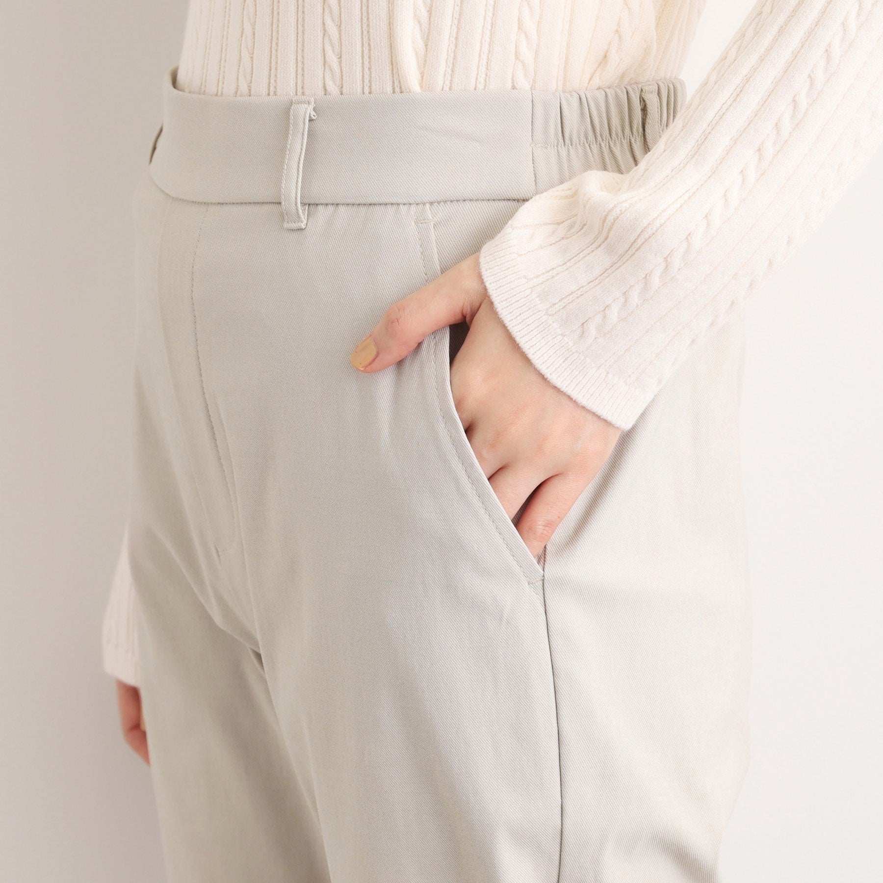 グローブ grove 【多機能】裏起毛ハイパーストレッチテーパードパンツ （ブラック(019)） ブラック(019)