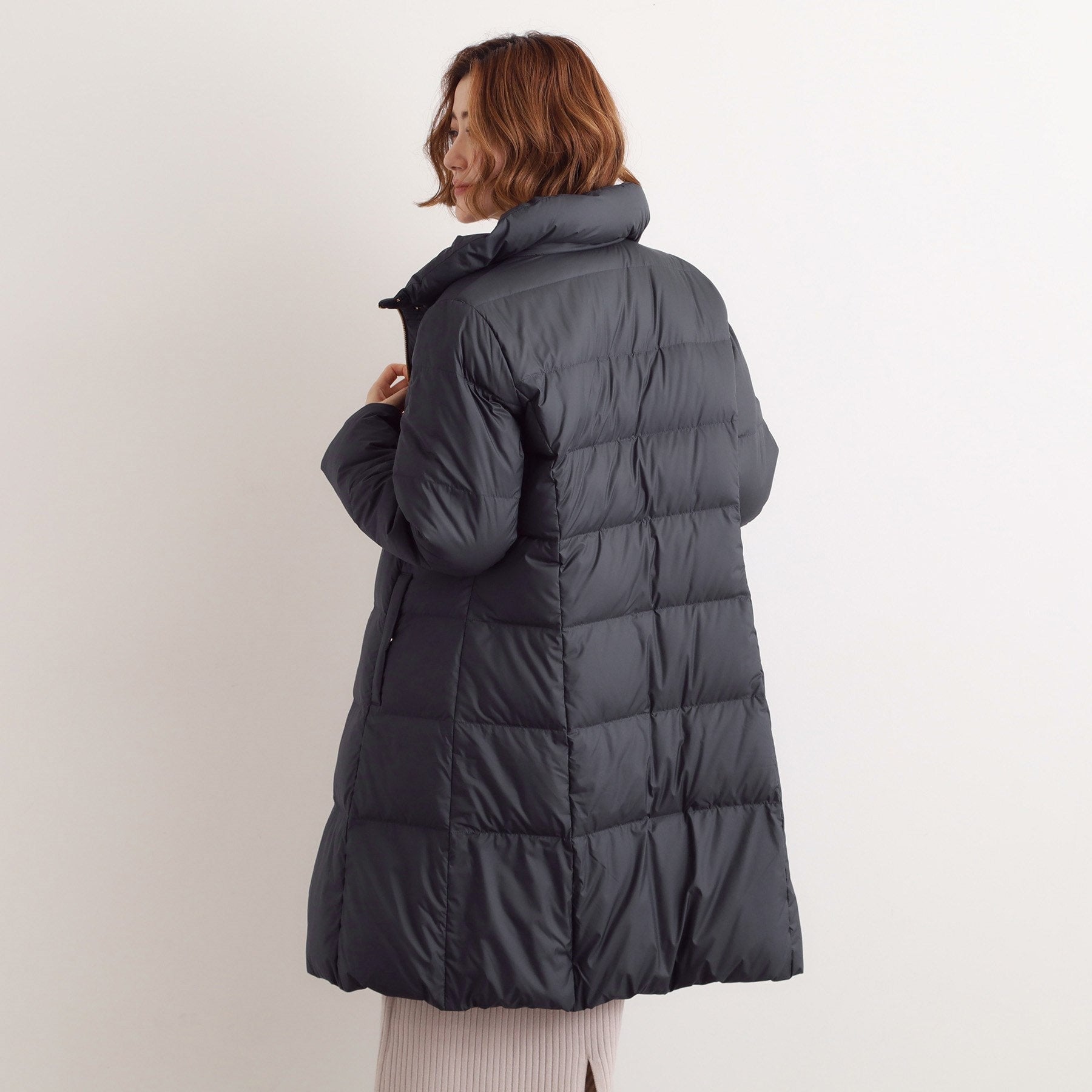 グローブ grove 【800FP・多機能】つつまれダウンロング （ネイビー(094)） ネイビー(094)