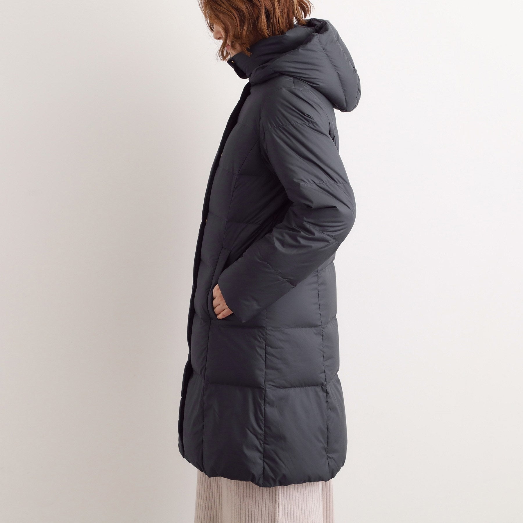 グローブ grove 【800FP・多機能】つつまれダウンロング （ネイビー(094)） ネイビー(094)