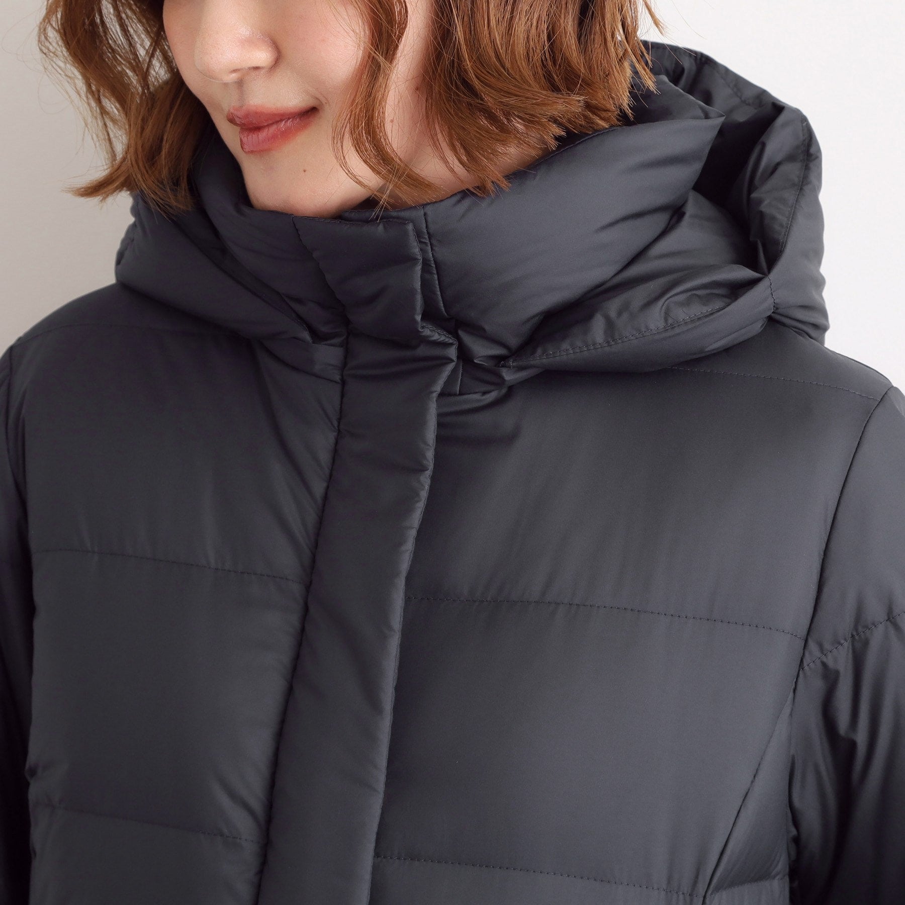 グローブ grove 【800FP・多機能】つつまれダウンロング （ネイビー(094)） ネイビー(094)