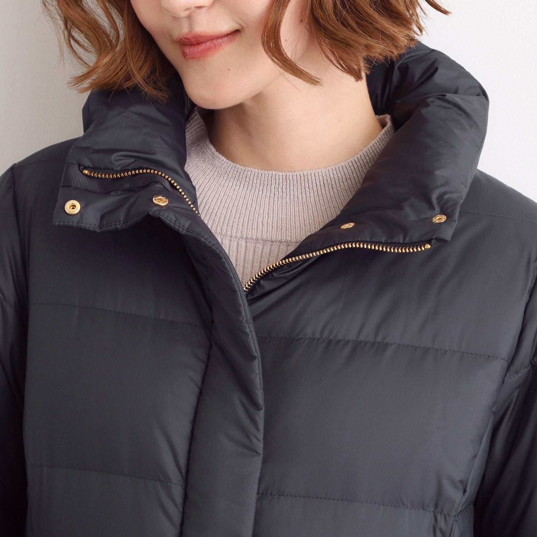 グローブ grove 【800FP・多機能】つつまれダウンロング （ネイビー(094)） ネイビー(094)