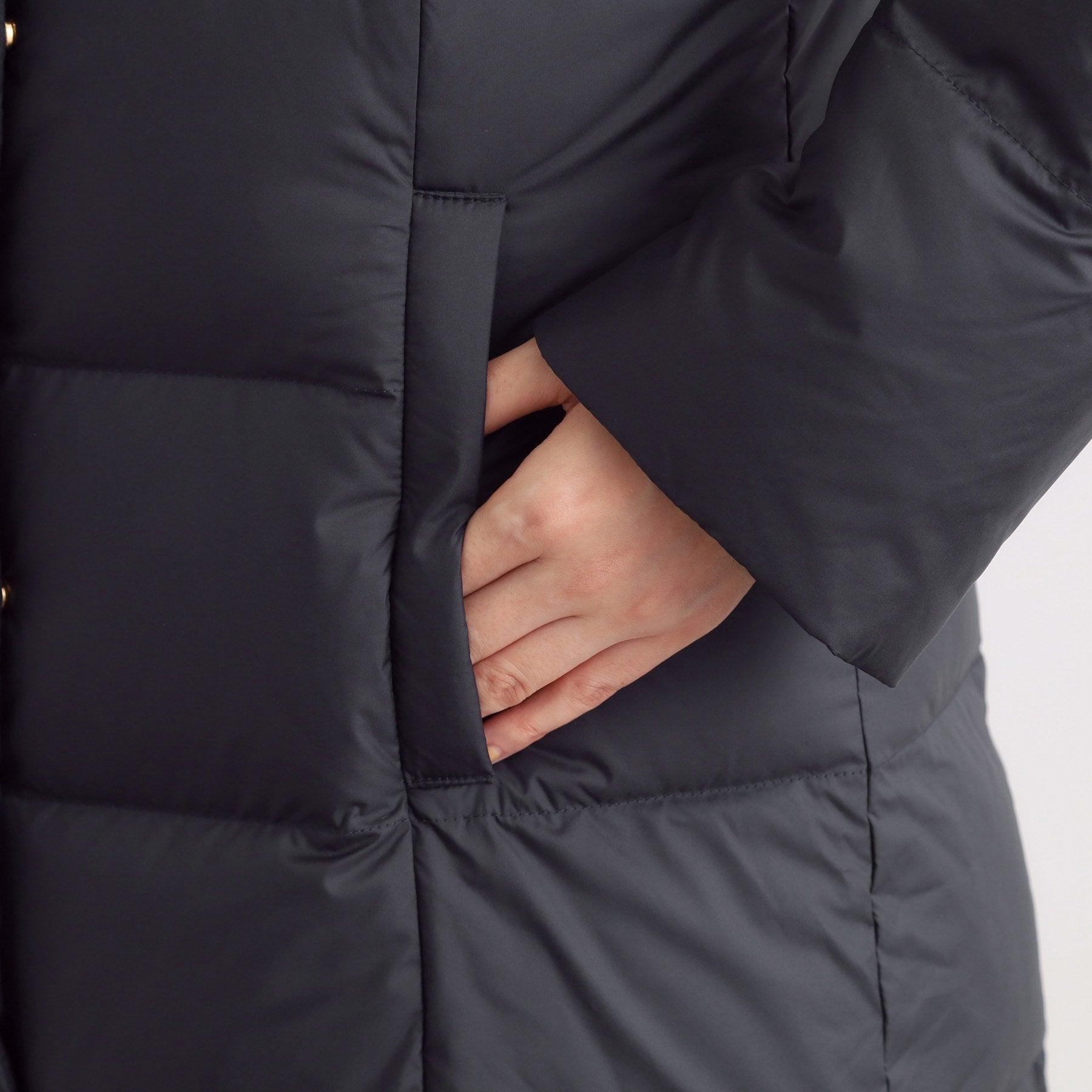 グローブ grove 【800FP・多機能】つつまれダウンロング （ネイビー(094)） ネイビー(094)