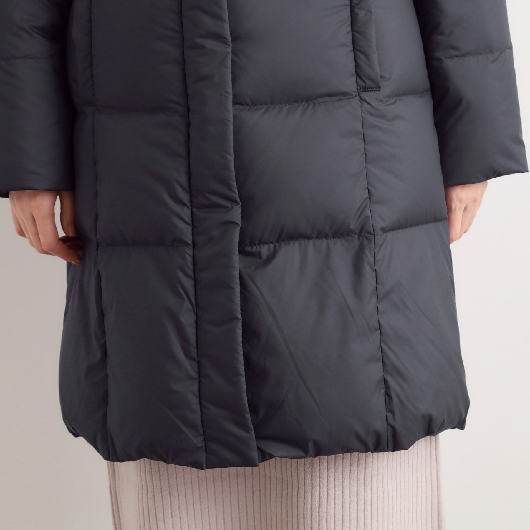 グローブ grove 【800FP・多機能】つつまれダウンロング （ネイビー(094)） ネイビー(094)