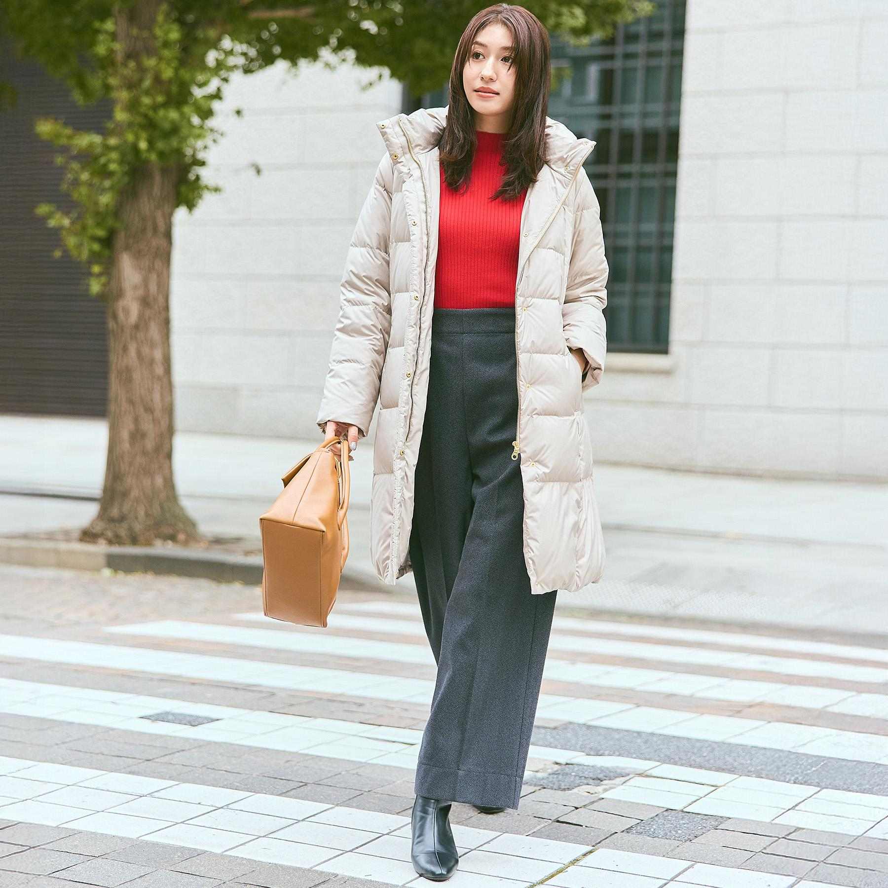 グローブ grove 【800FP・多機能】つつまれダウンロング （ネイビー(094)） ネイビー(094)