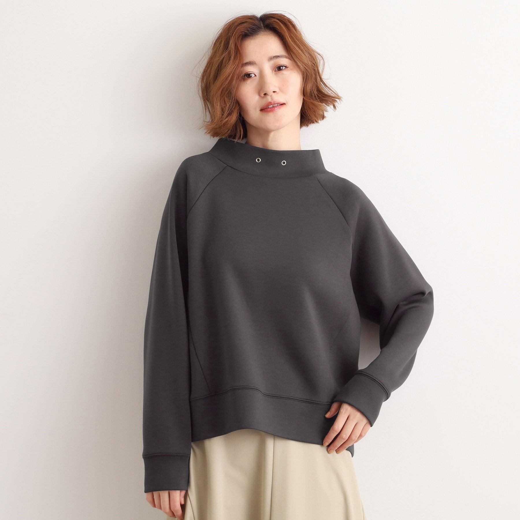 グローブ grove モックネックダンボールスウェット （スミクロ(018)） スミクロ(018)