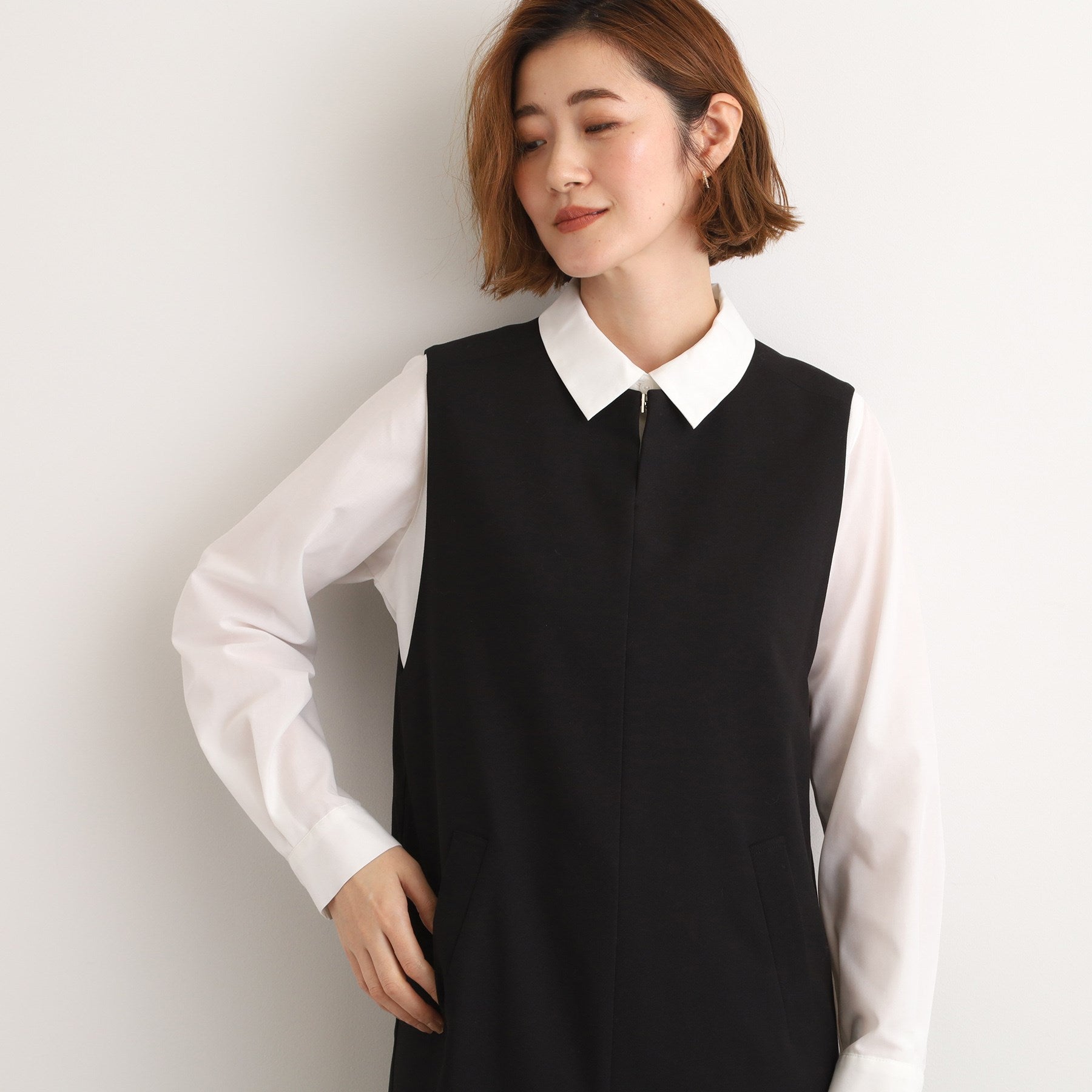 グローブ grove 2WAYネックジャンドレ （ブラック(019)） ブラック(019)